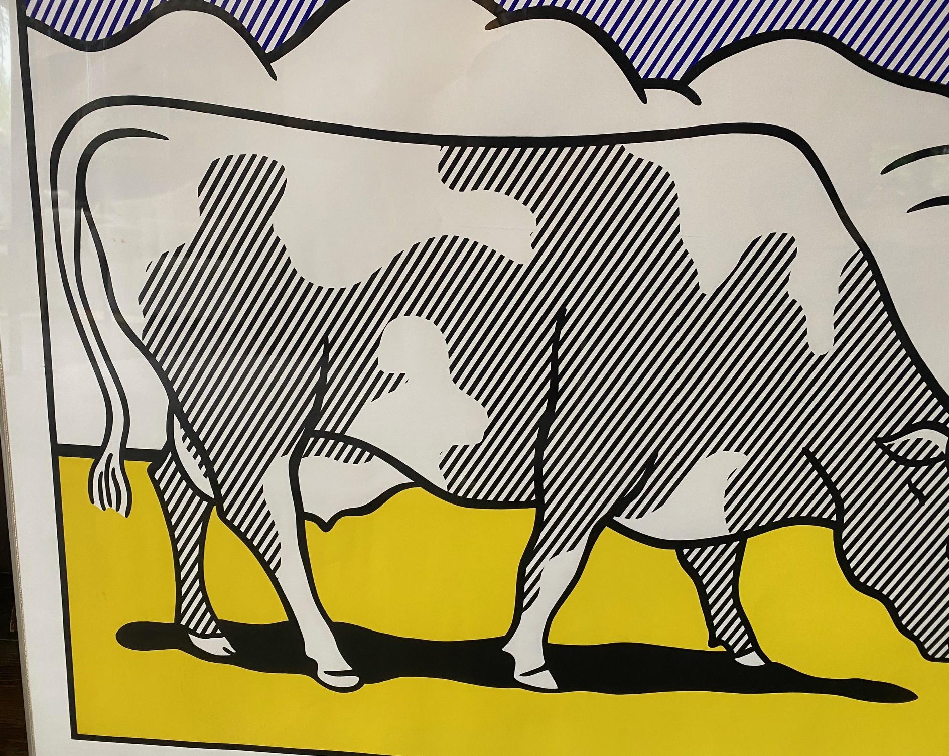 Roy Lichtenstein Limited Edition Siebdruck in Farben Cow Going Abstract, 1982 (Ende des 20. Jahrhunderts) im Angebot