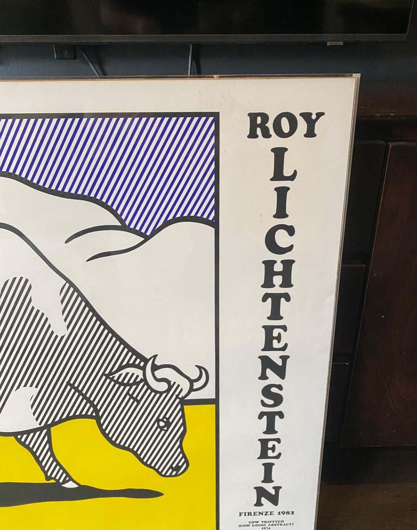 Roy Lichtenstein Limited Edition Siebdruck in Farben Cow Going Abstract, 1982 (Holz) im Angebot