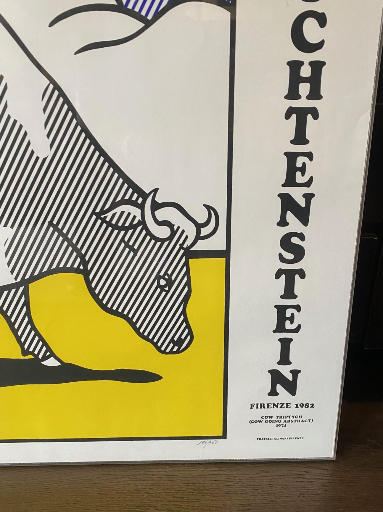 Roy Lichtenstein Limited Edition Siebdruck in Farben Cow Going Abstract, 1982 im Angebot 1