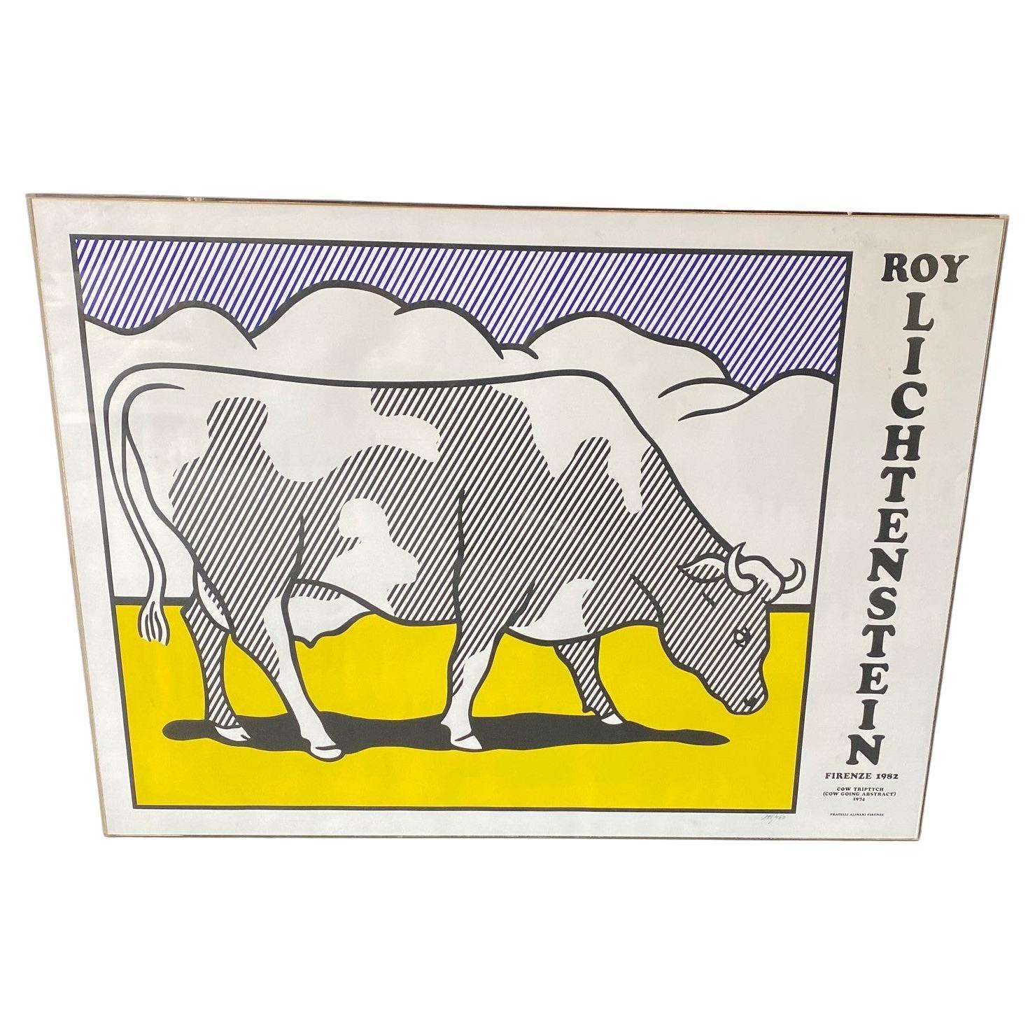 Roy Lichtenstein Limited Edition Siebdruck in Farben Cow Going Abstract, 1982 im Angebot