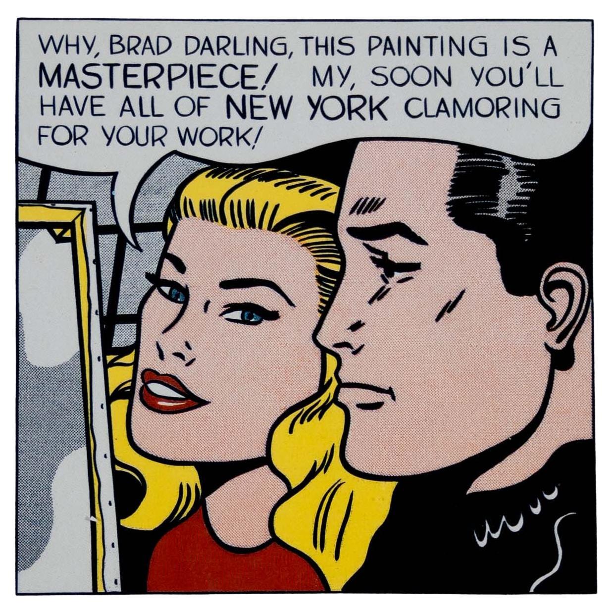 Roy Lichtenstein Masterpiece 1962 Signed Modern Vintage Exhibition Postcard