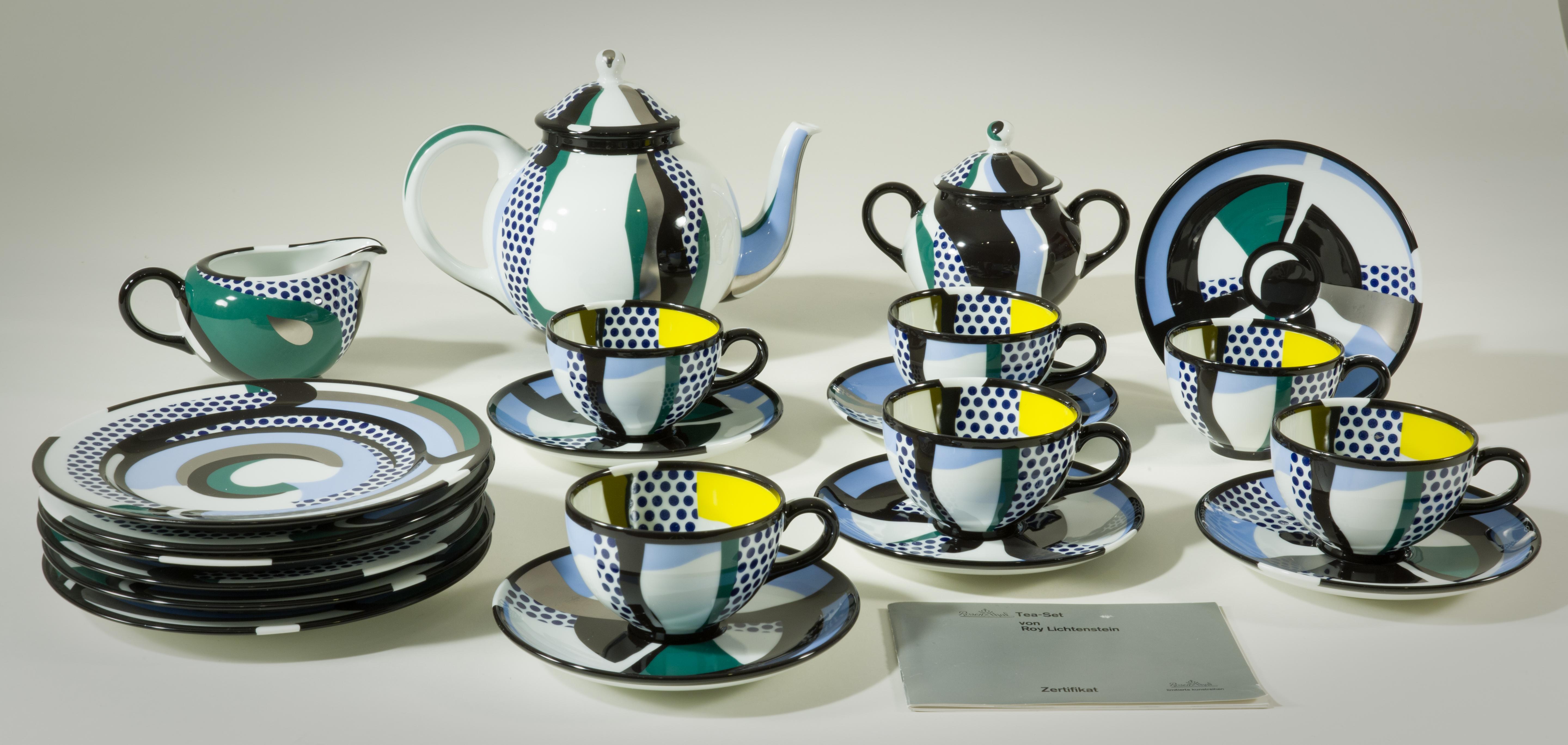 roy lichtenstein tea set