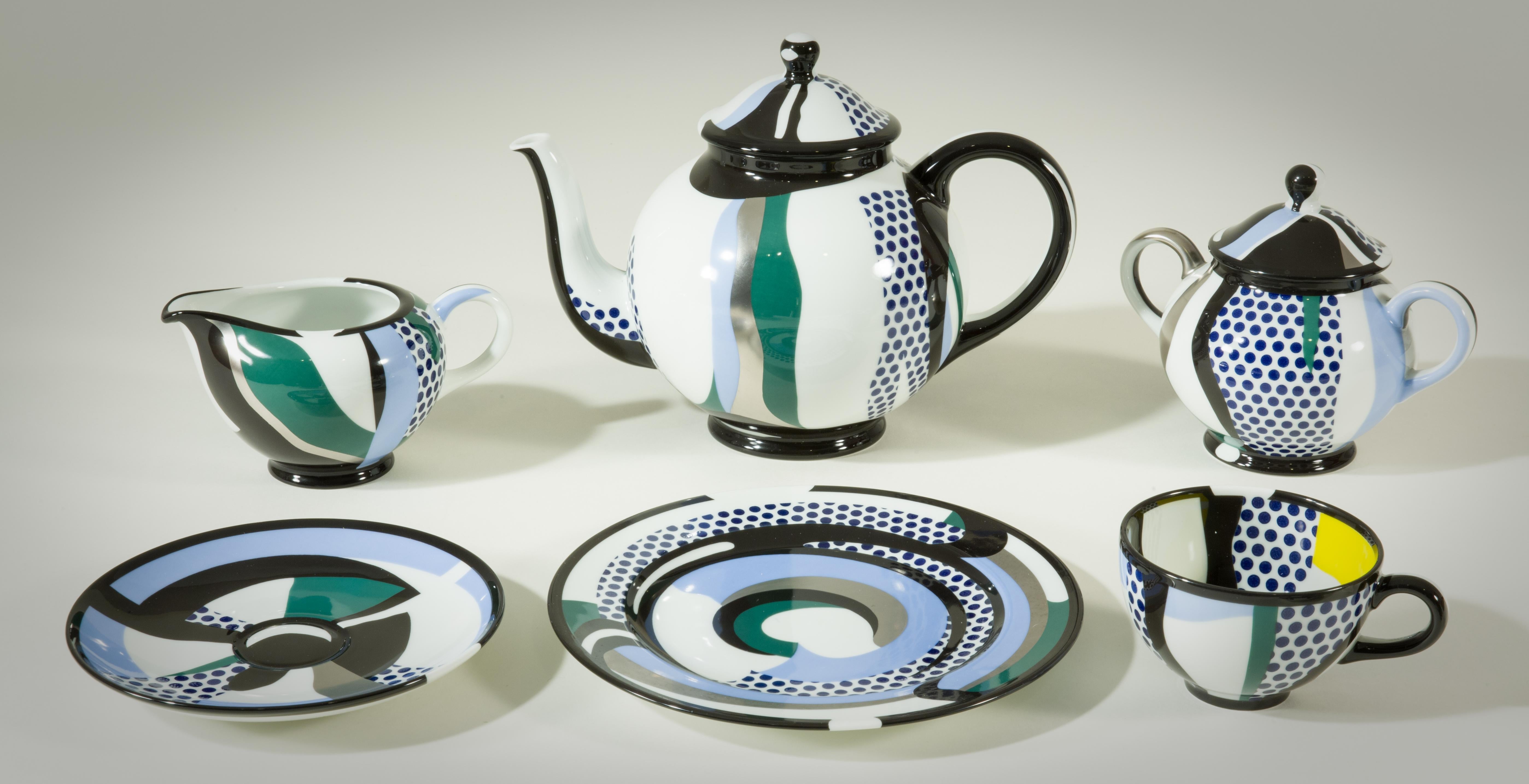 Rosenthal Tea Set - Mixed Media Art by Roy Lichtenstein
