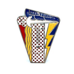 Roy Lichtenstein Modern Head 1968 Brooch