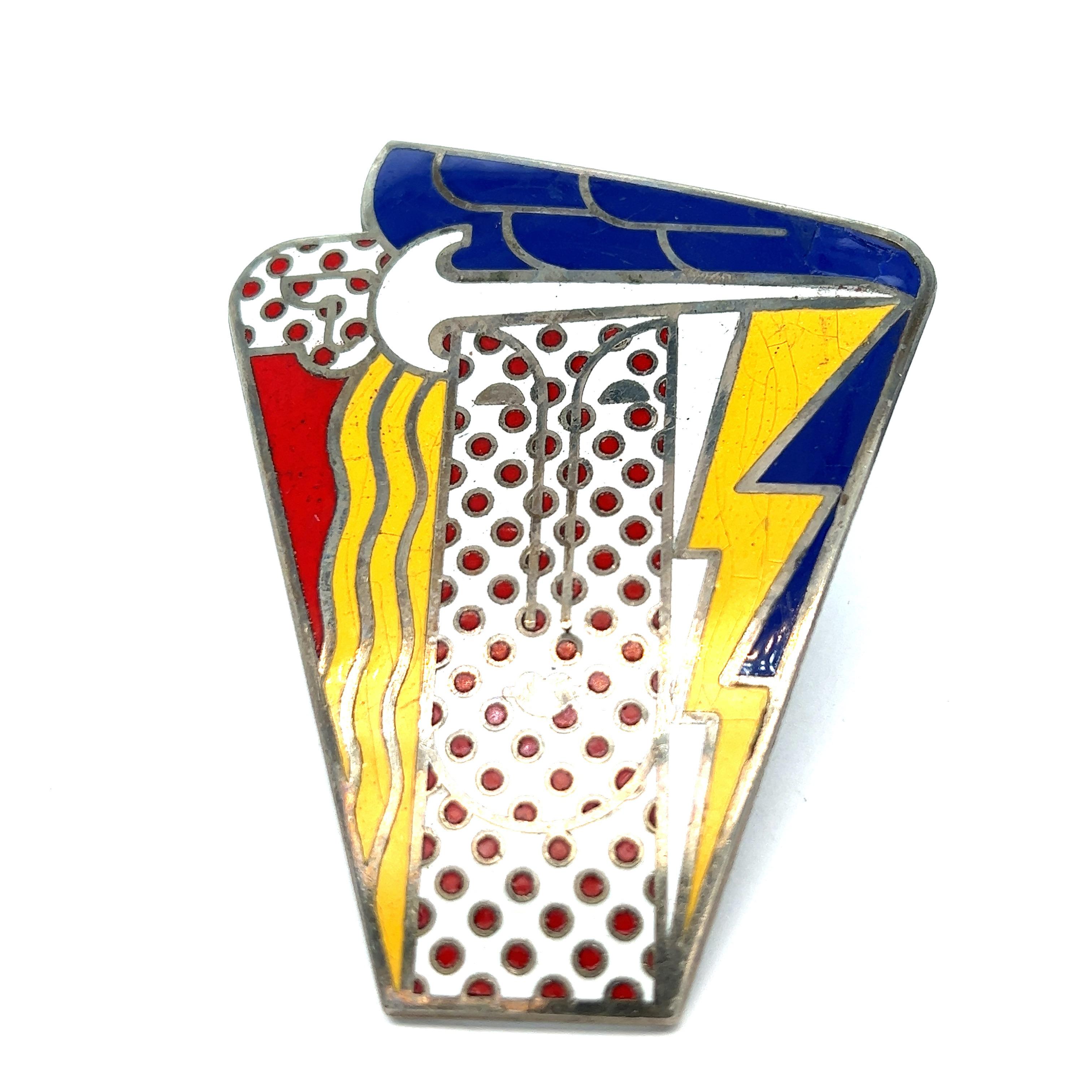 Roy Lichtenstein Modern Head 1968 Brooch In Good Condition In New York, NY