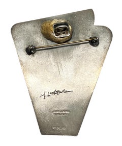 Brosche/Anhänger „Modern Head“ von Roy Lichtenstein, Sterling und Emaille, 1968