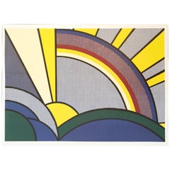 Vintage Roy Lichtenstein 'Modern Painting of Sun Rays' Rare Original 1972 Poster Print