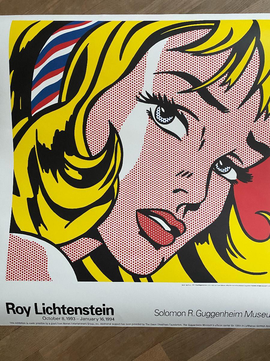 Mid-Century Modern Roy Lichtenstein Official Exhibition Poster 1993 for Guggenheim Museum