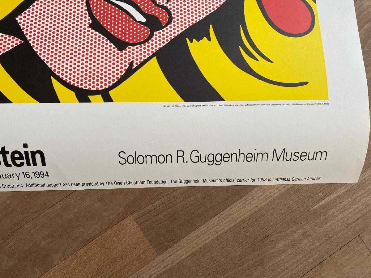 Roy Lichtenstein Official Exhibition Poster 1993 for Guggenheim Museum In Good Condition In Waddinxveen, ZH