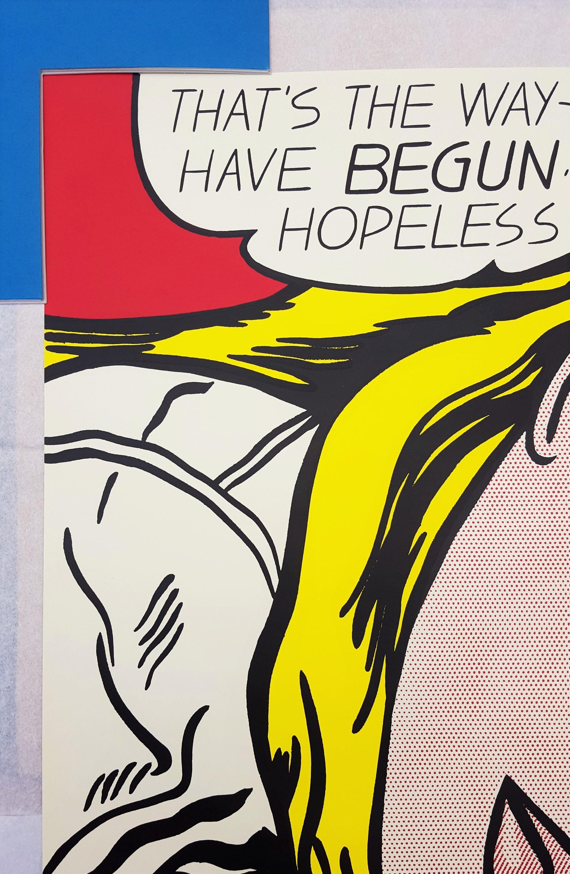 Affiche de la Kunsthalle Bern (Hopeless) /// Sérigraphie Pop Art Roy Lichtenstein en vente 3