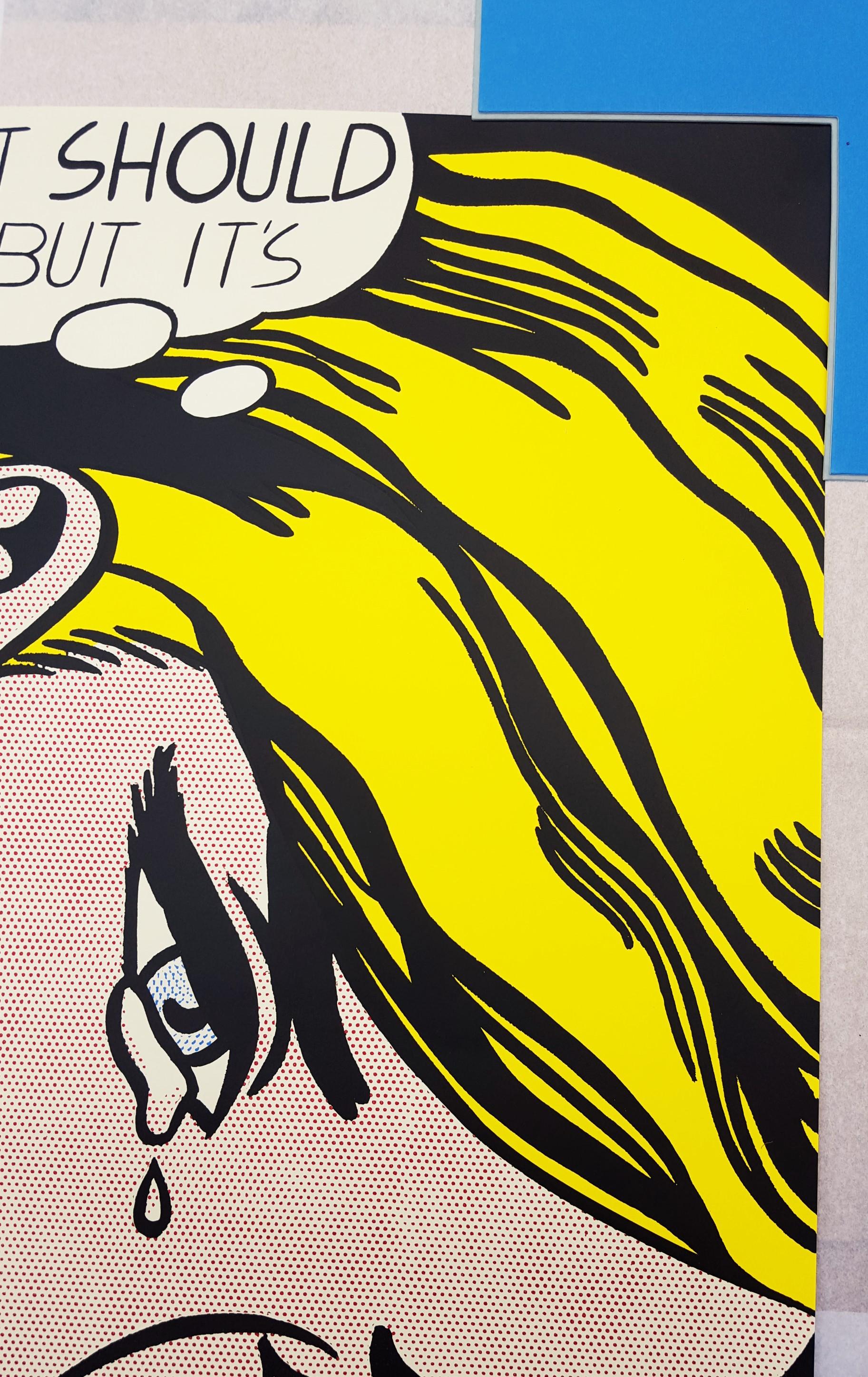 Kunsthalle Bern (Hopeless) Poster /// Pop Art Roy Lichtenstein Serigrafia Enorme in vendita 4
