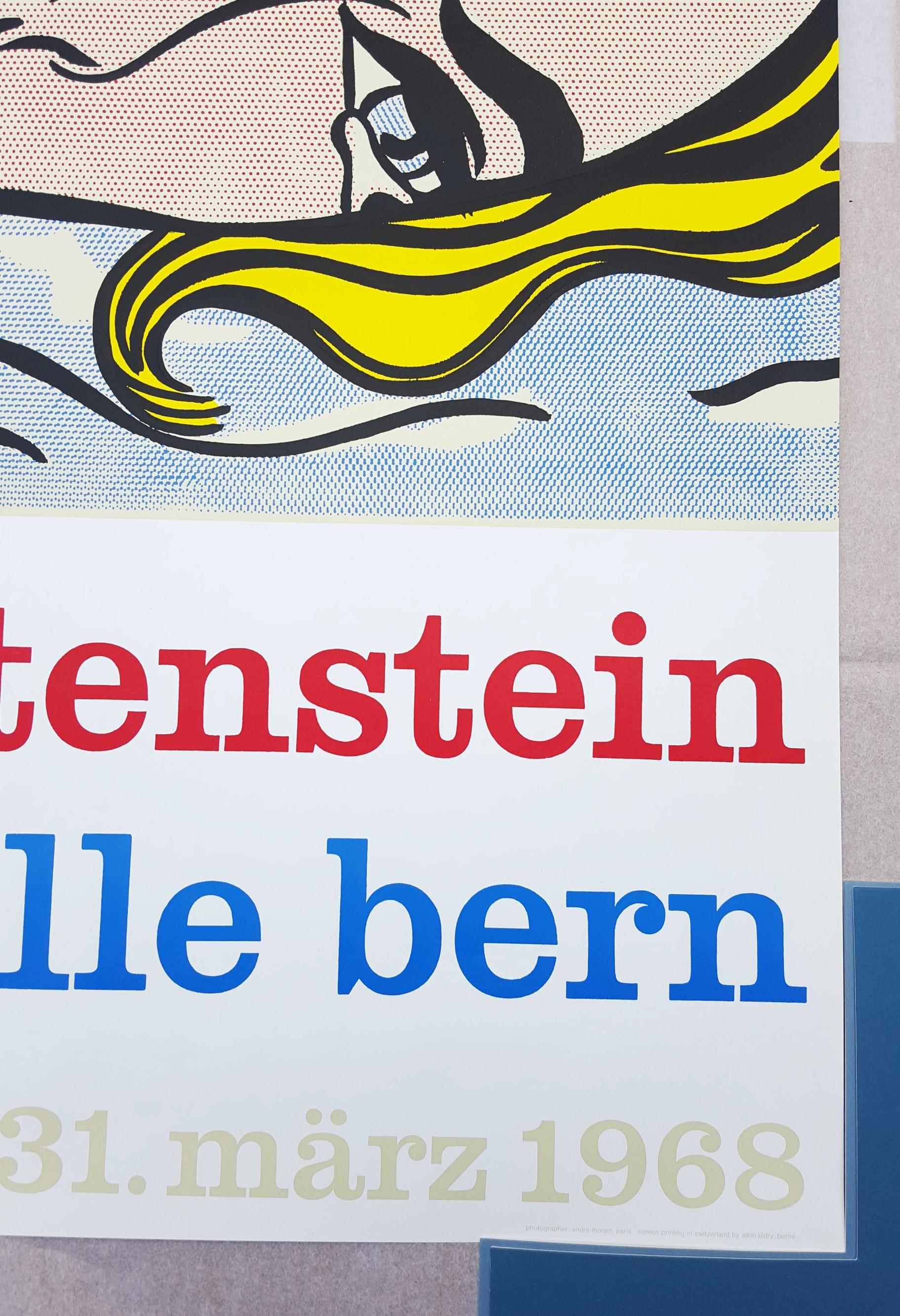 Kunsthalle Bern (Hopeless) Poster /// Pop Art Roy Lichtenstein Siebdruck Huge im Angebot 4