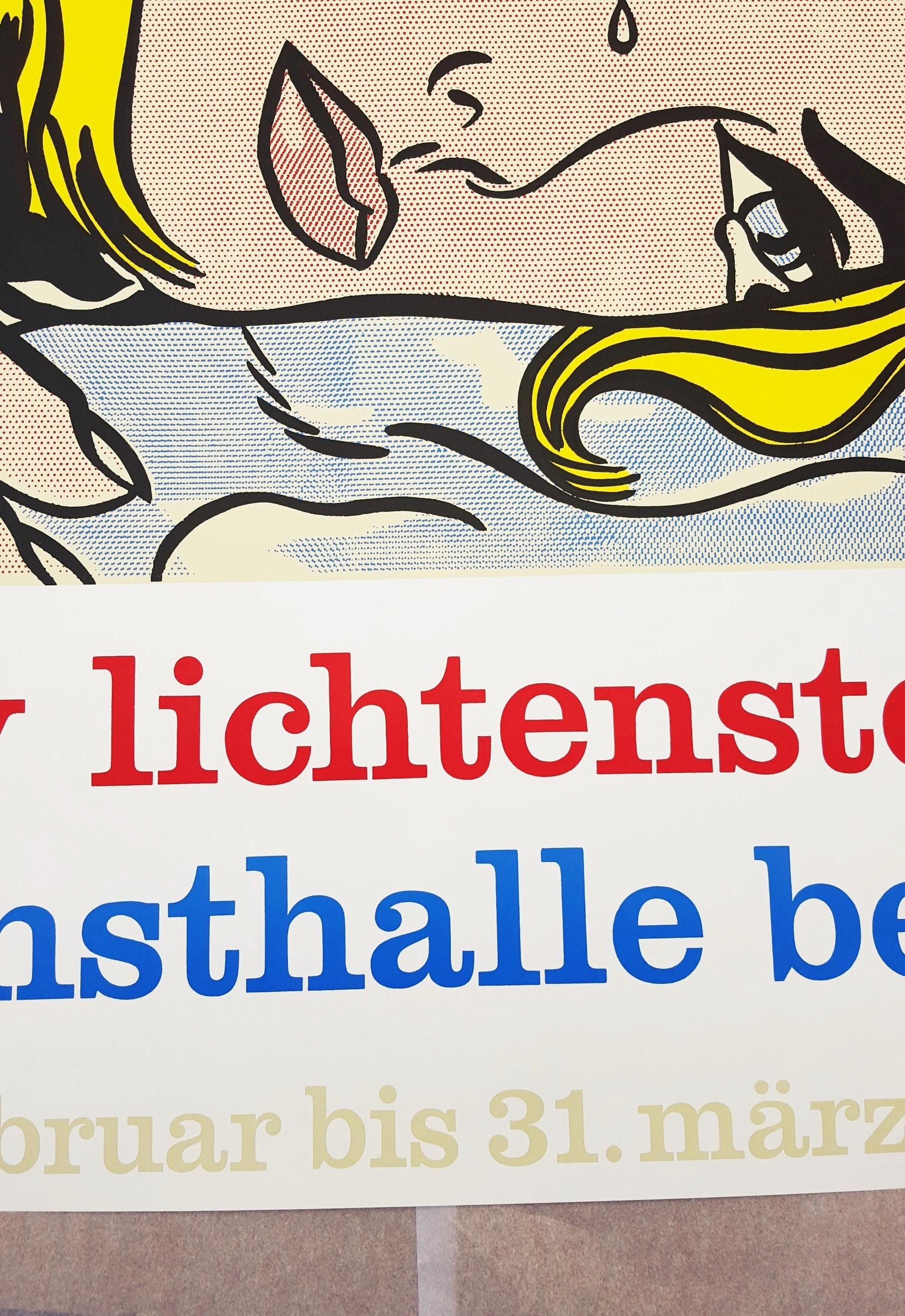 Kunsthalle Bern (Hopeless) Poster /// Pop Art Roy Lichtenstein Screenprint Huge For Sale 4