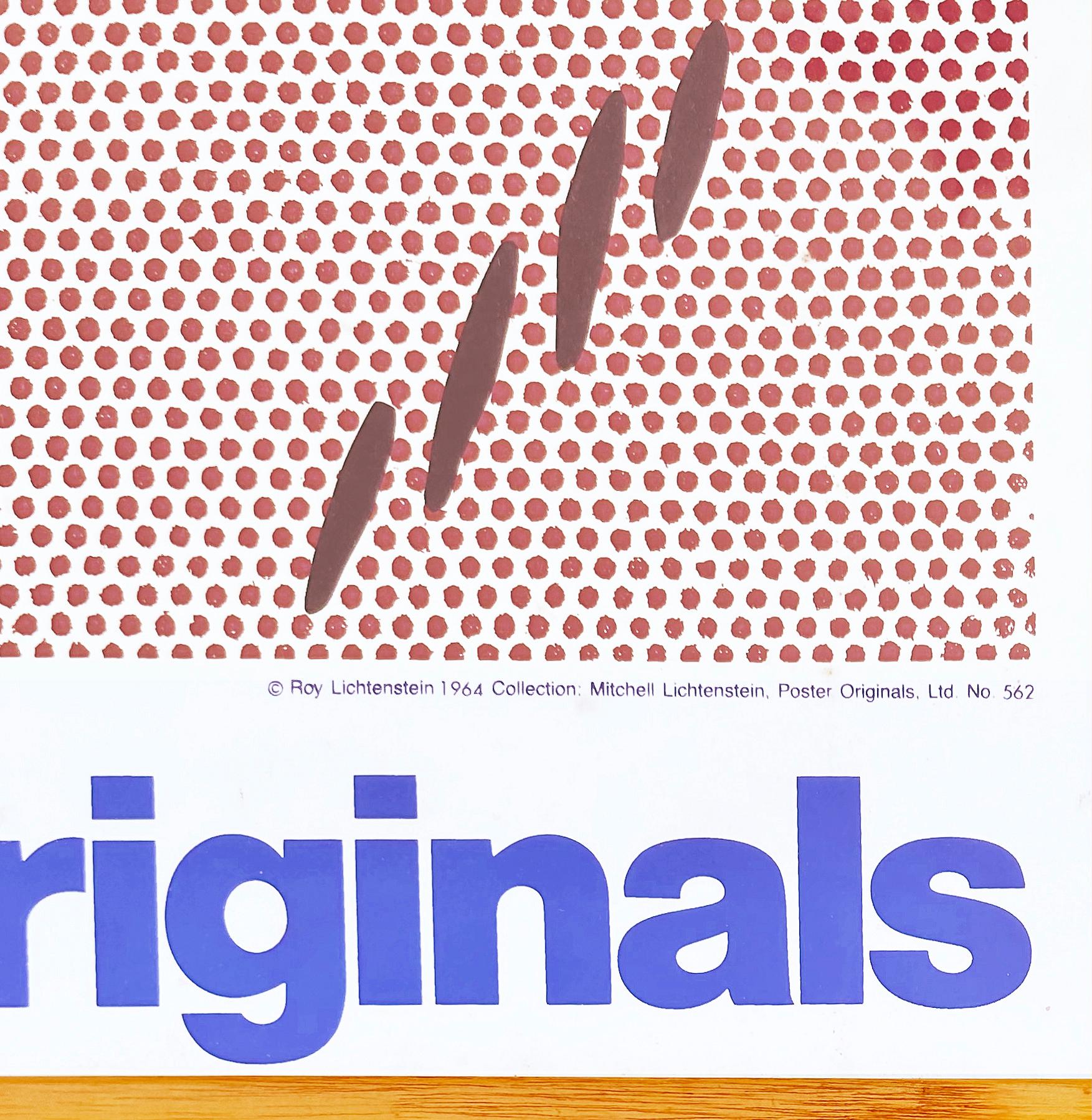 Mid-Century Modern Roy Lichtenstein Pop Art Kiss Poster 1964  Original Ltd. #562 en vente