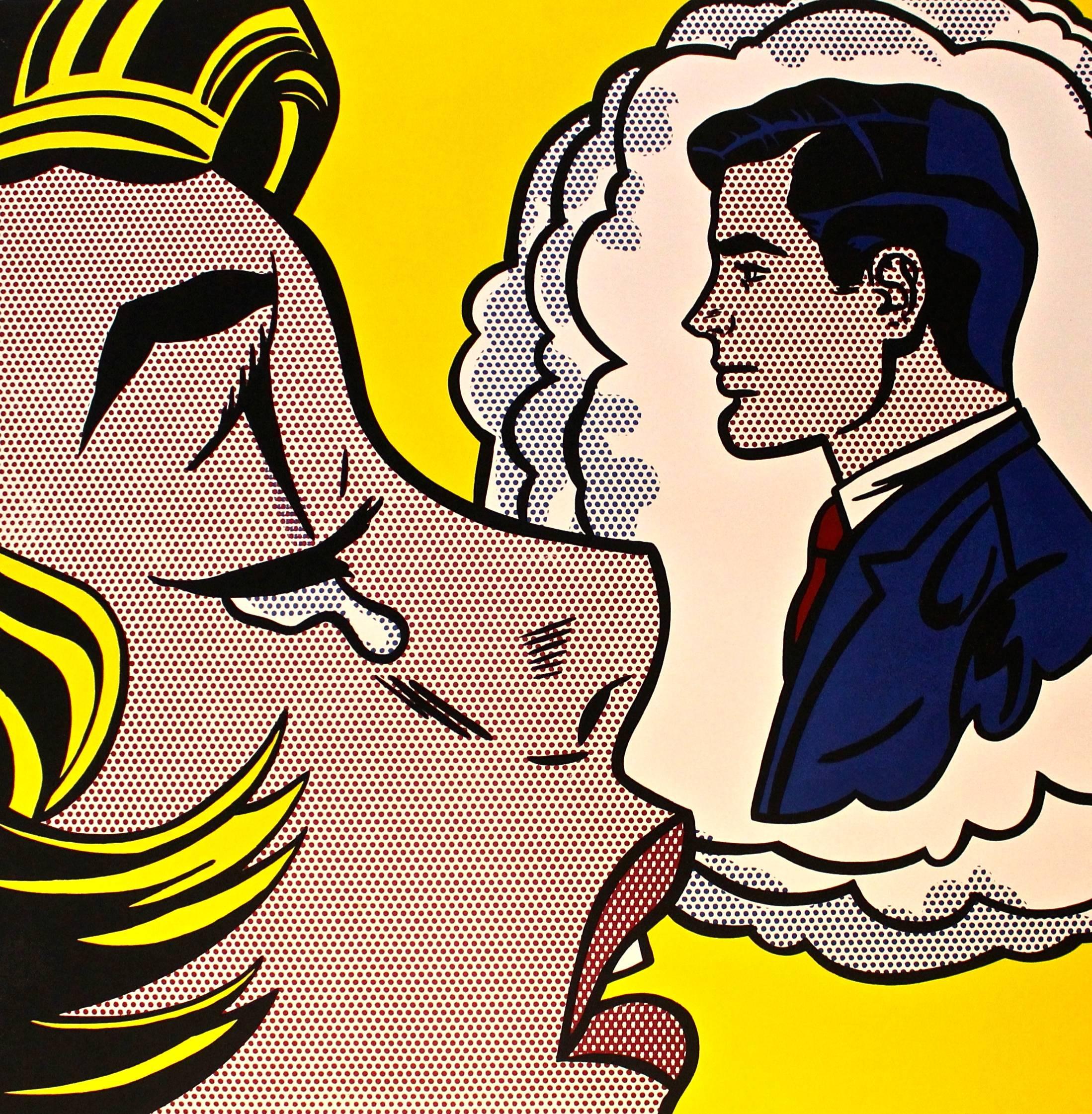 Roy Lichtenstein Pop Art Poster Of 1961 Painting Thinking Of Him At 
