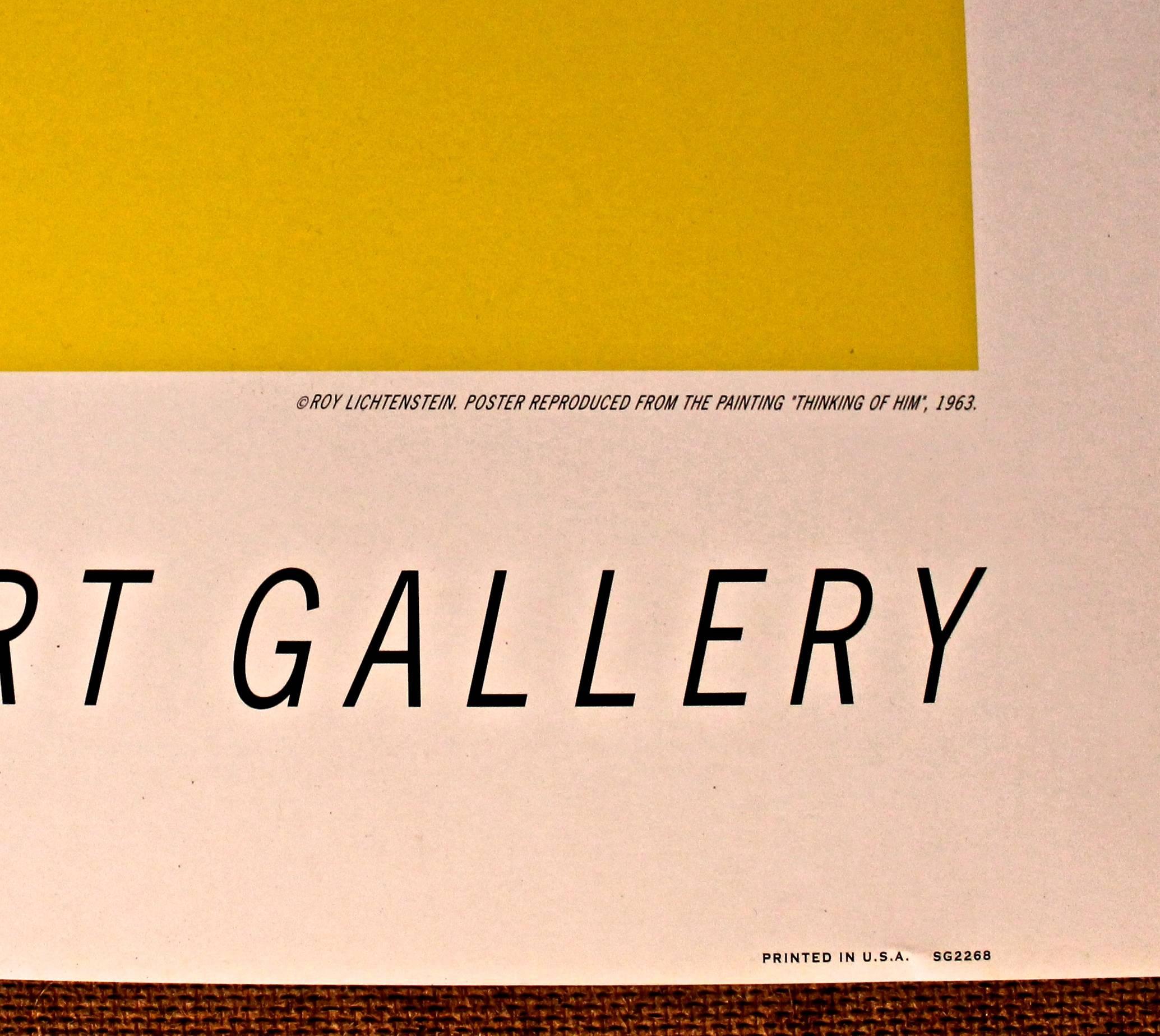 American Roy Lichtenstein Pop Art Poster of 1961 Painting 