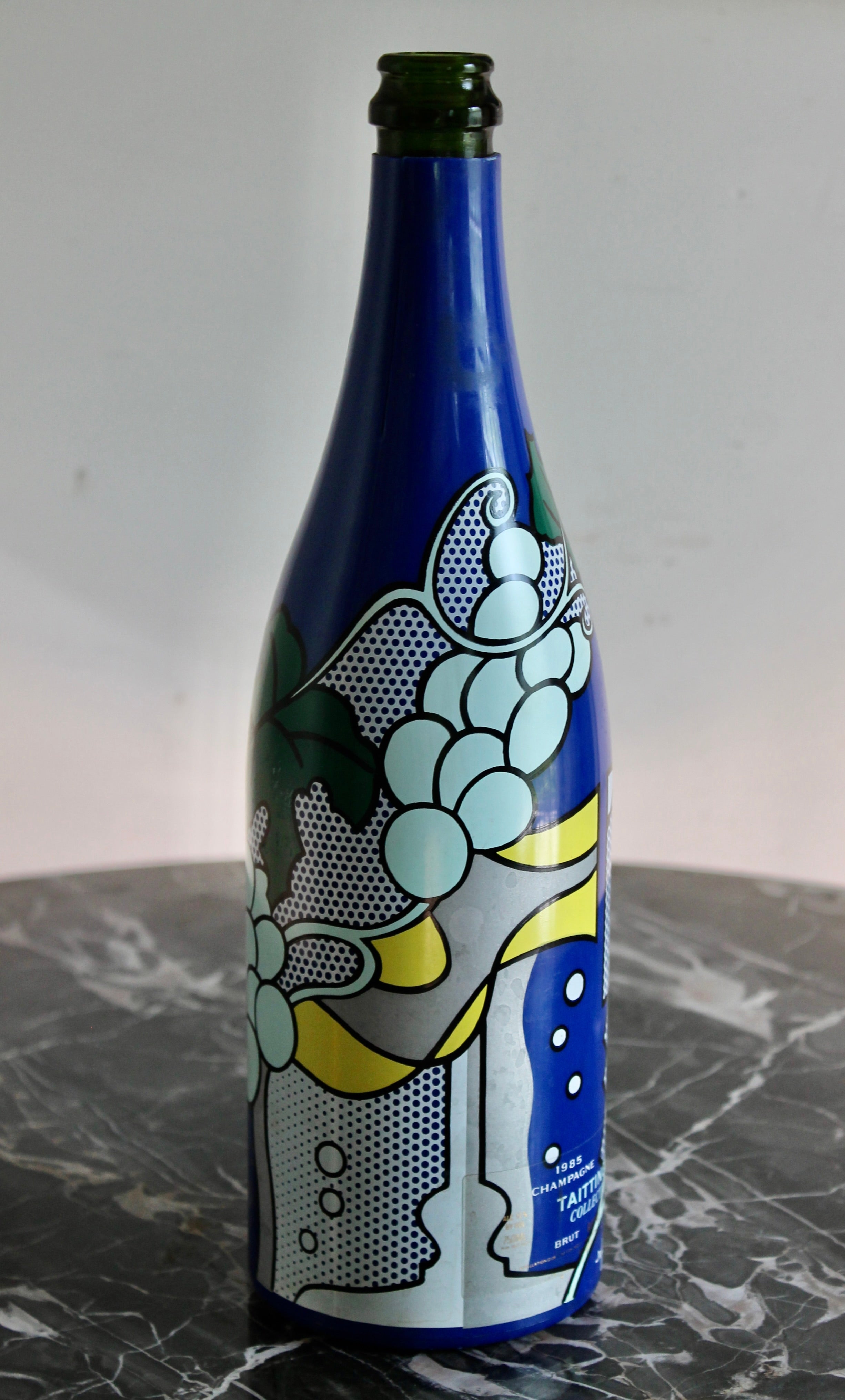Post-Modern Roy Lichtenstein Pop Art Taittinger Bottle 1985 For Sale