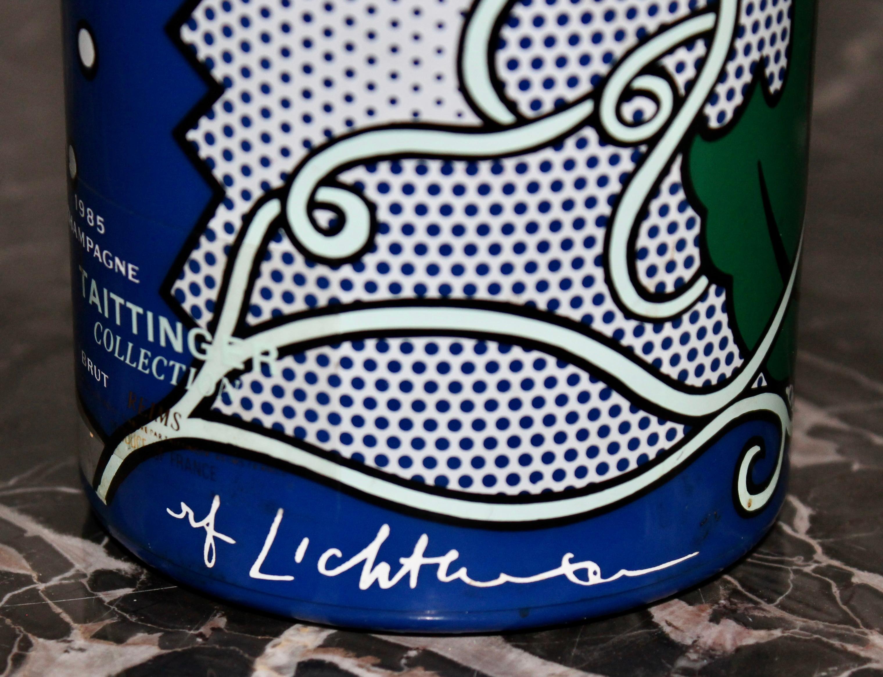 Late 20th Century Roy Lichtenstein Pop Art Taittinger Bottle 1985 For Sale