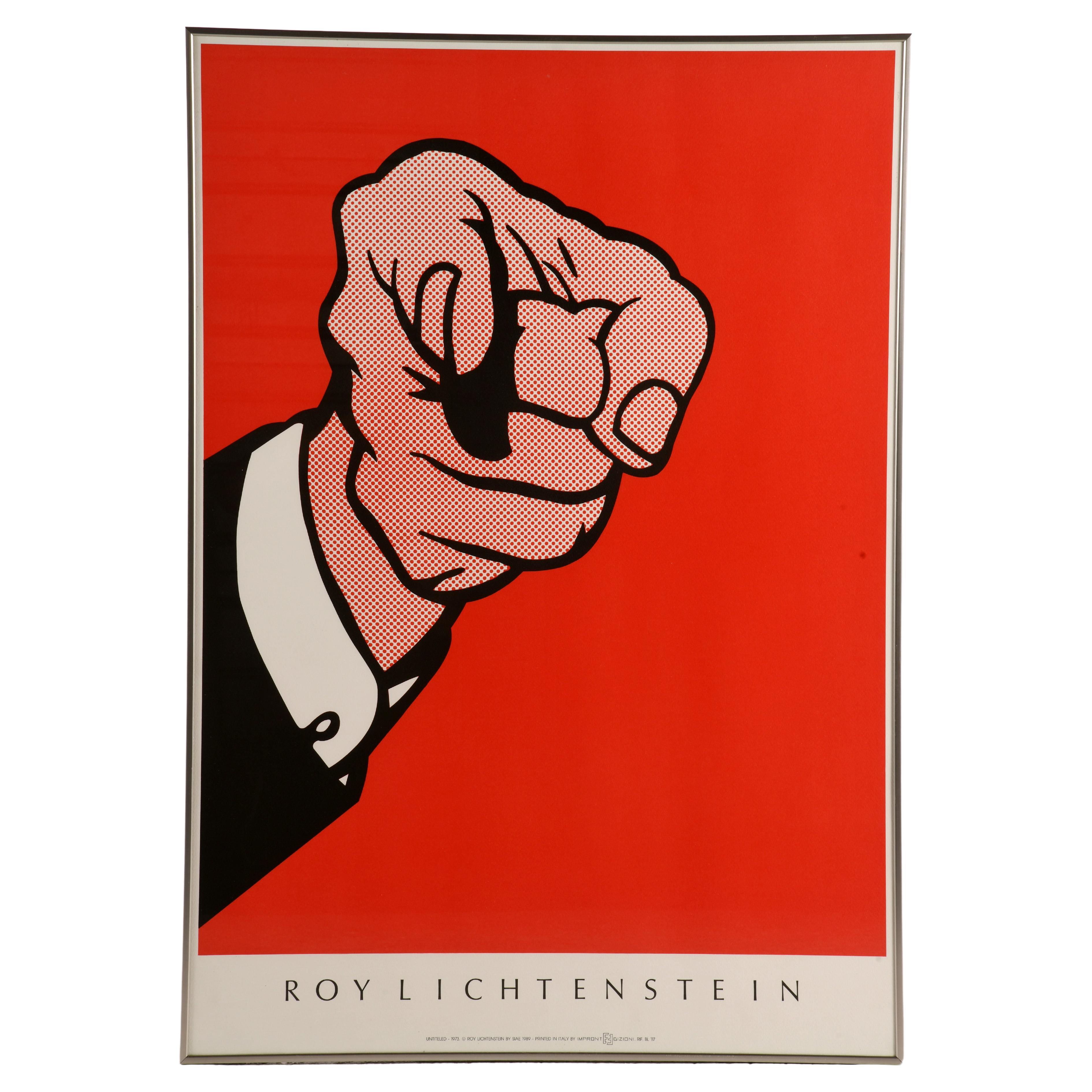 Roy Lichtenstein poster printed in 1989 by Impronte Edizioni on an Arches paper