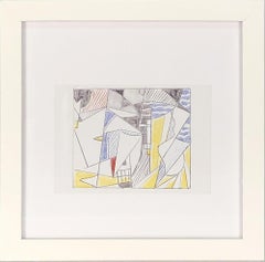 1974 Roy Lichtenstein 
Sailboats
 Offset Lithograph Framed