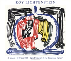 1983 After Roy Lichtenstein 'Apple' Pop Art Multicolor France Lithograph
