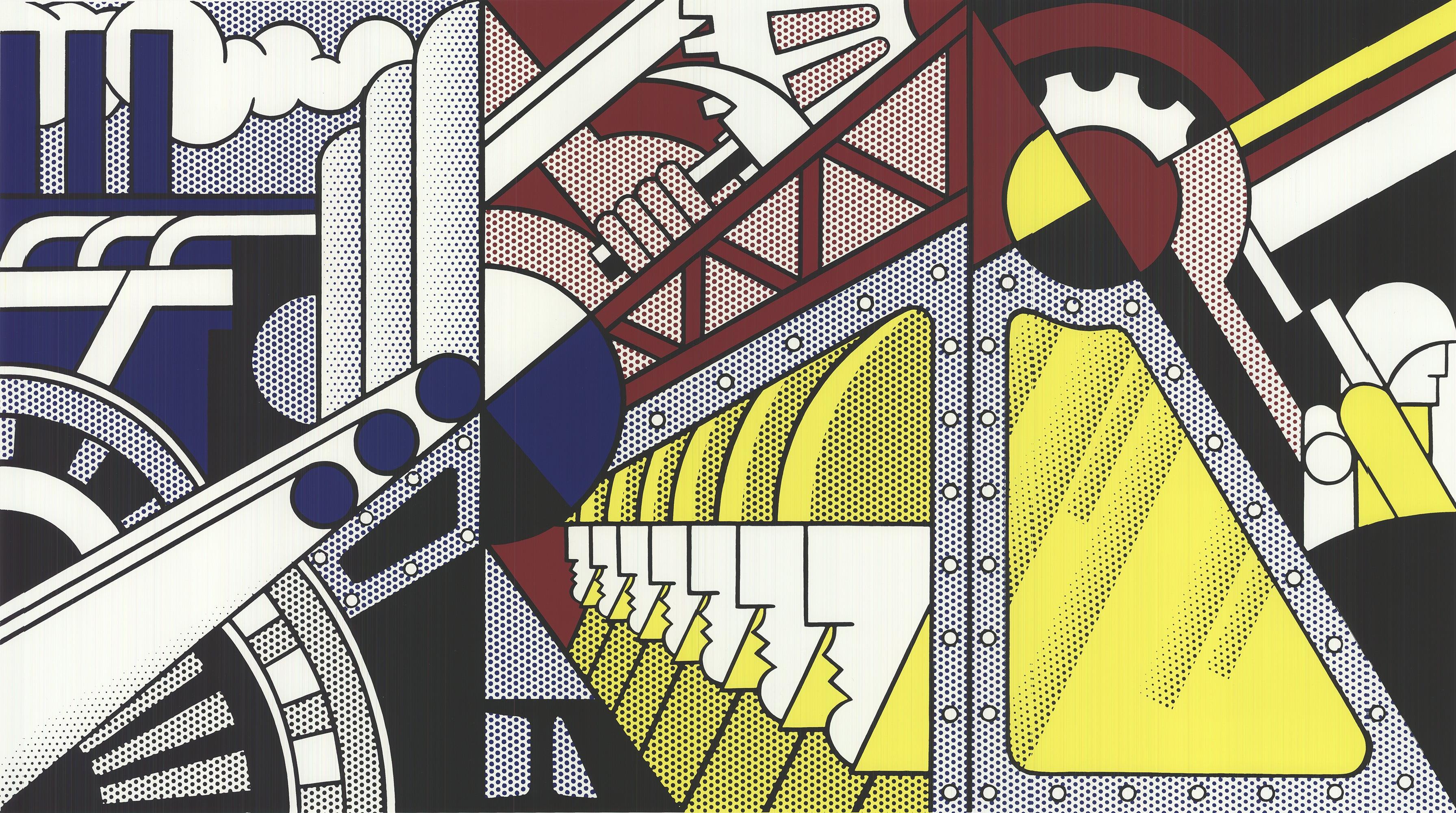 Lichtenstein 1989 'Study For Preparedness'  Screen-print For Sale 1