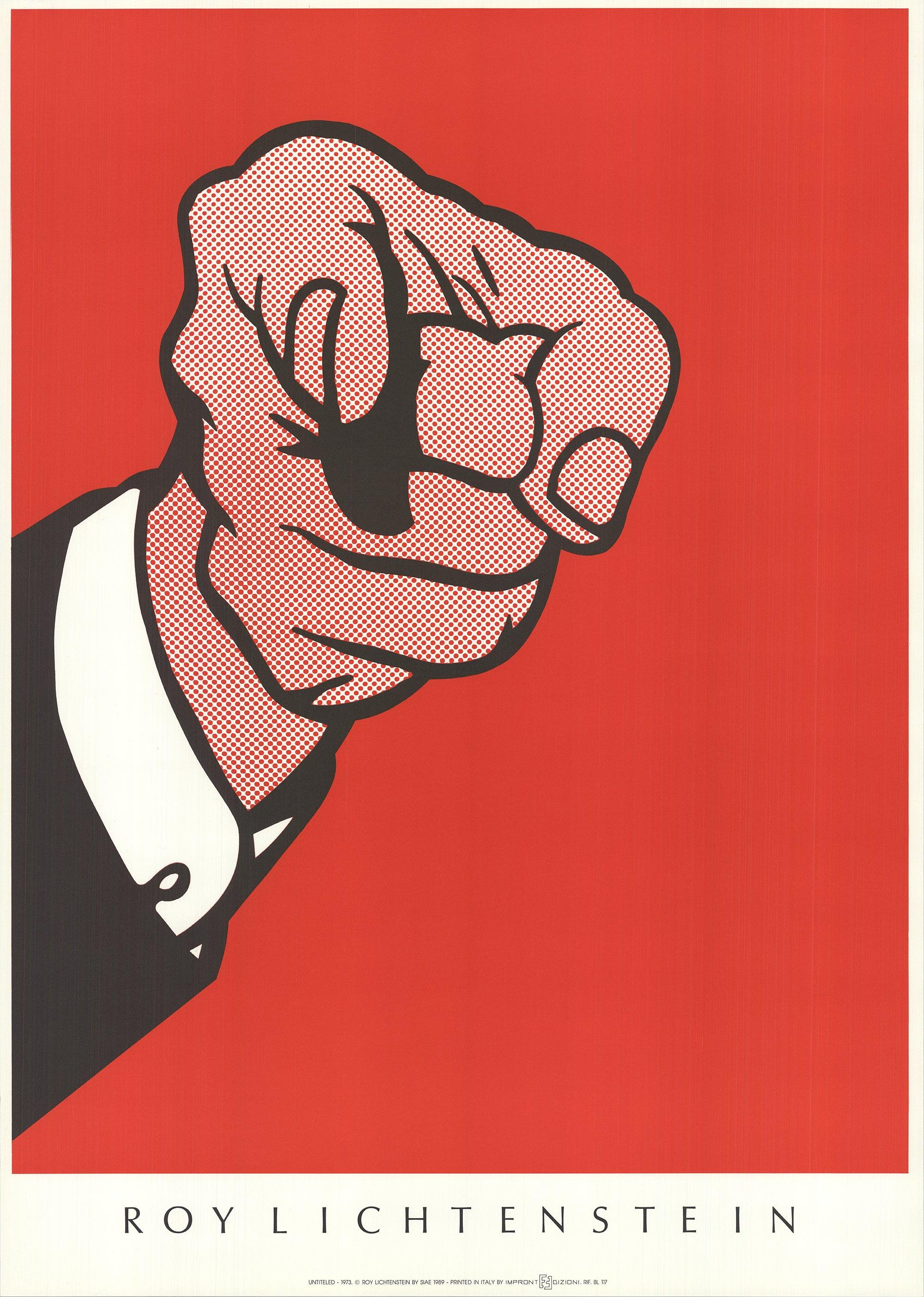 SERIGRAPHIE du doigt pointu de 1989