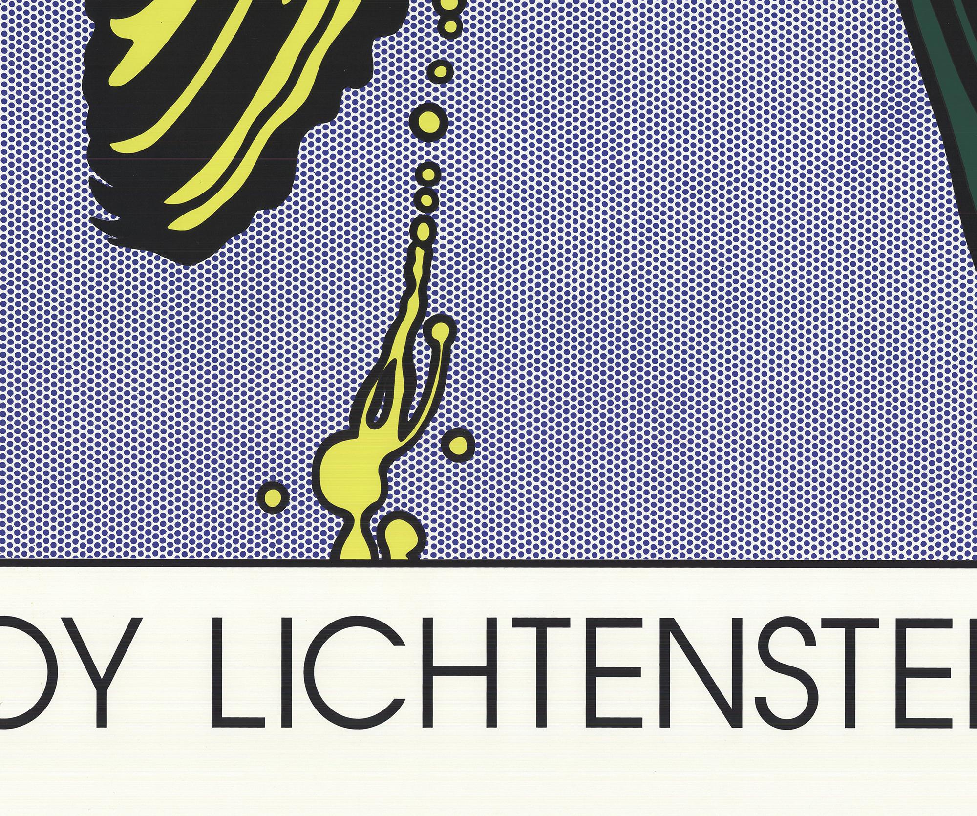 1992 Roy Lichtenstein 'Yellow and Green Brushstrokes' Yellow, Black, Blue Germany  1