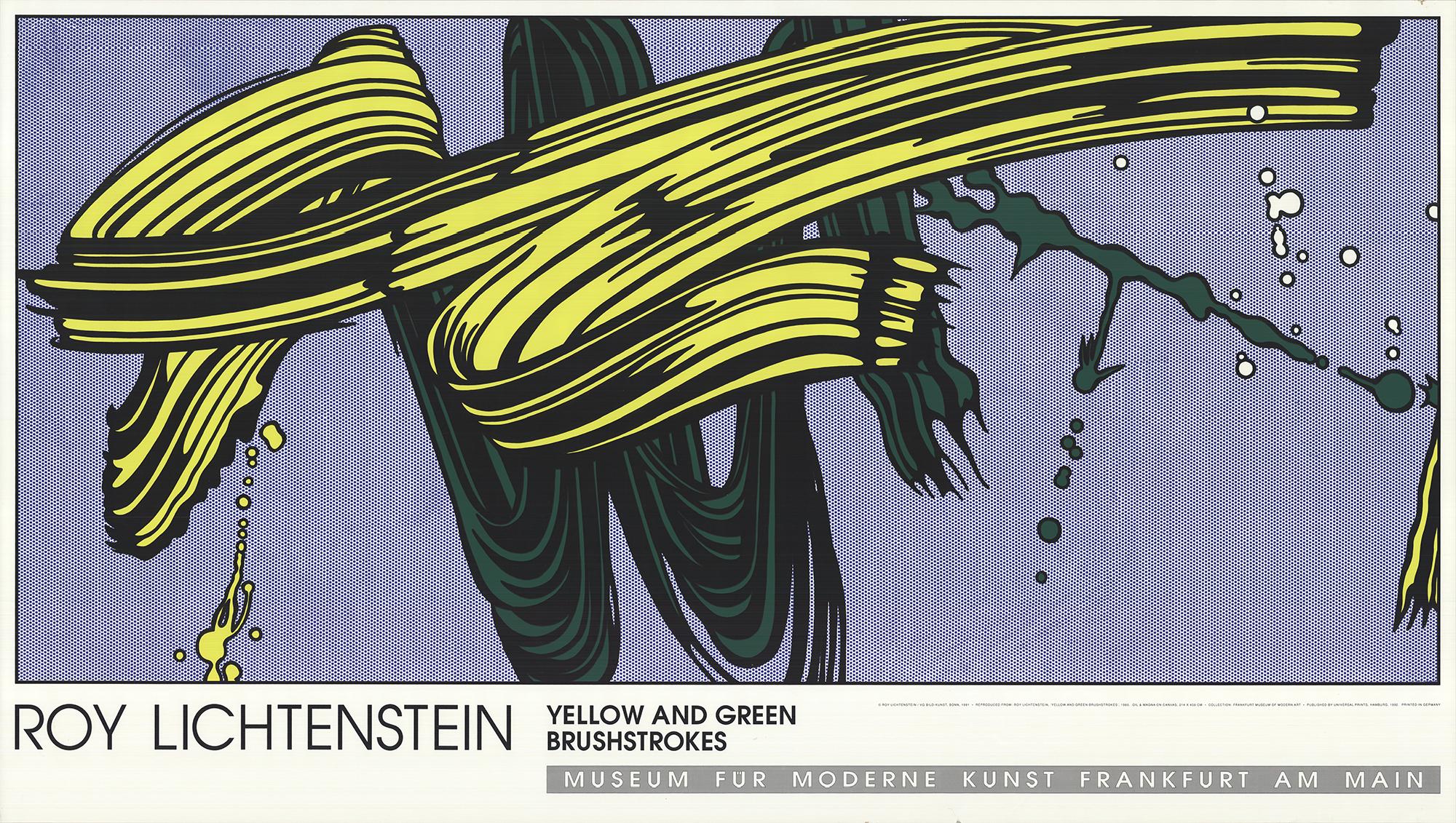 ROY LICHTENSTEIN Brushstrokes at Pasadena Art Museum 25" x 33" Serigraph 1967 