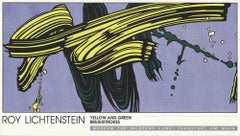 1992 Roy Lichtenstein 'Yellow and Green Brushstrokes' Yellow,Black,Blue Germany 