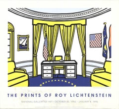 1997 After Roy Lichtenstein 'The Oval Office' Pop Art Yellow, Blue, White, Red USA
