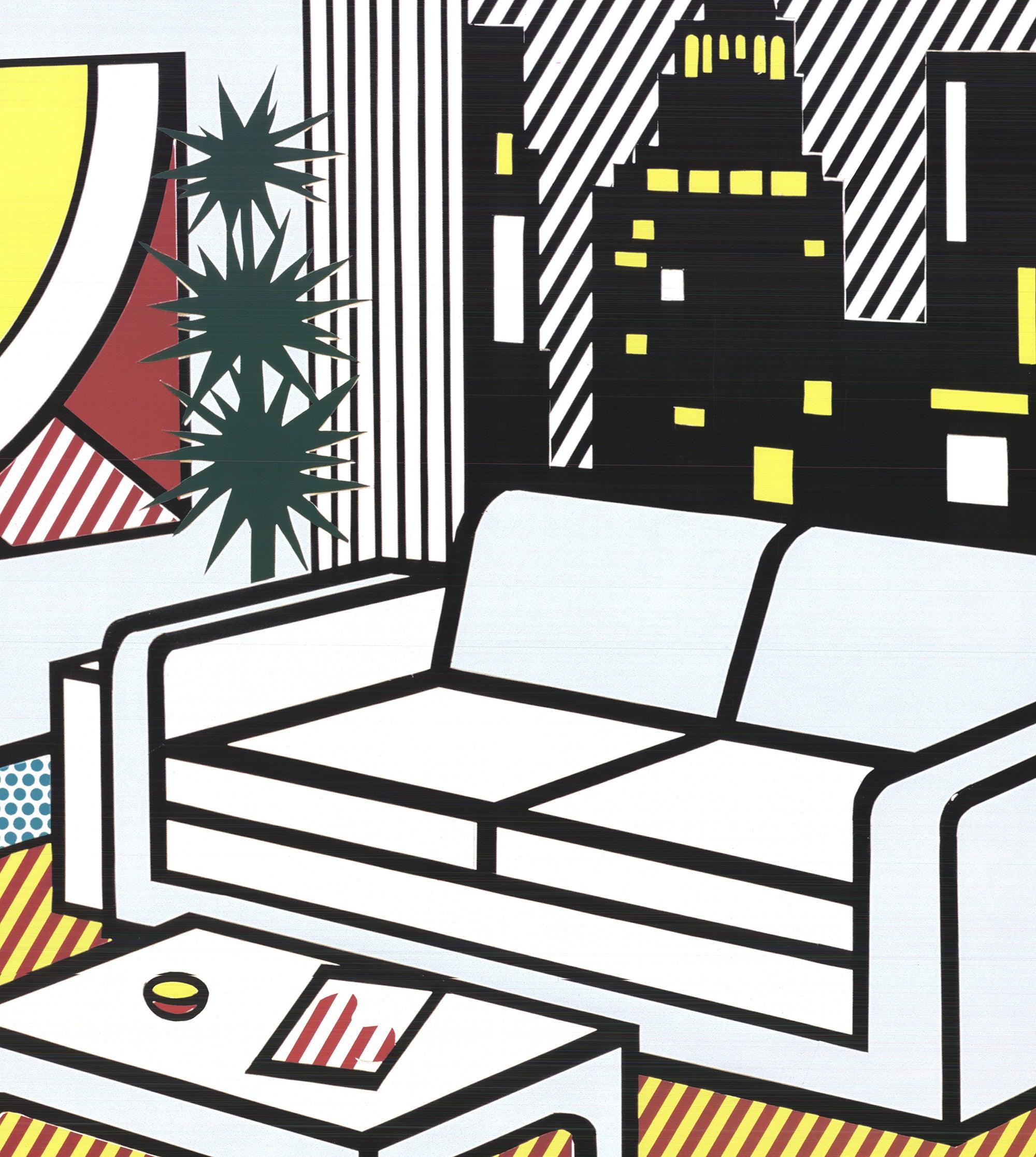 2000 Roy Lichtenstein 'Interior with Skyline, Collage for Painting' Offset 2