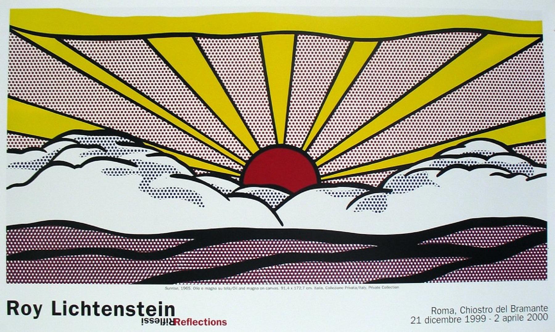 2000 Roy Lichtenstein Sunrise Pop Art Italy Offset Lithograph At 2000 Roy Lichtenstein Sunrise Pop Art Italy Offset Lithograph At