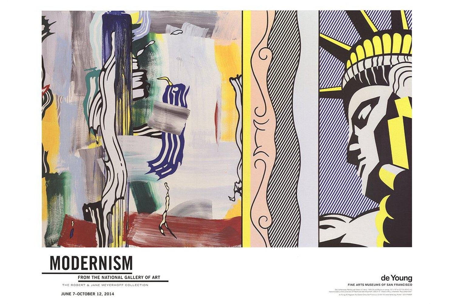 2014 After Roy Lichtenstein 'Painting with Statue of Liberty' Multicolor  For Sale at 1stDibs