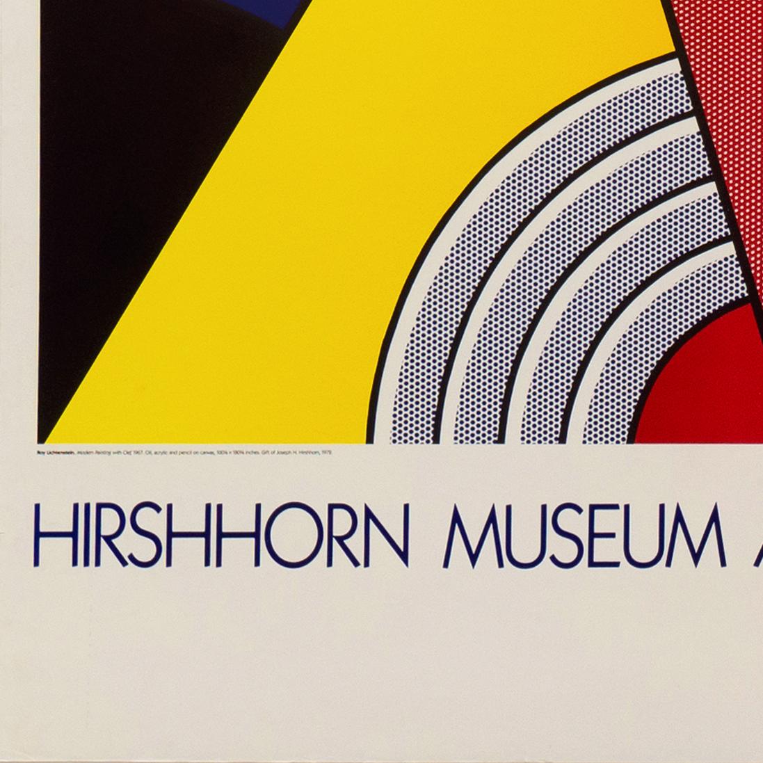 'Abstract', Signed Pop Art Exhibition Poster, Guggenheim, Venice Biennale, Clef - Beige Abstract Print by Roy Lichtenstein