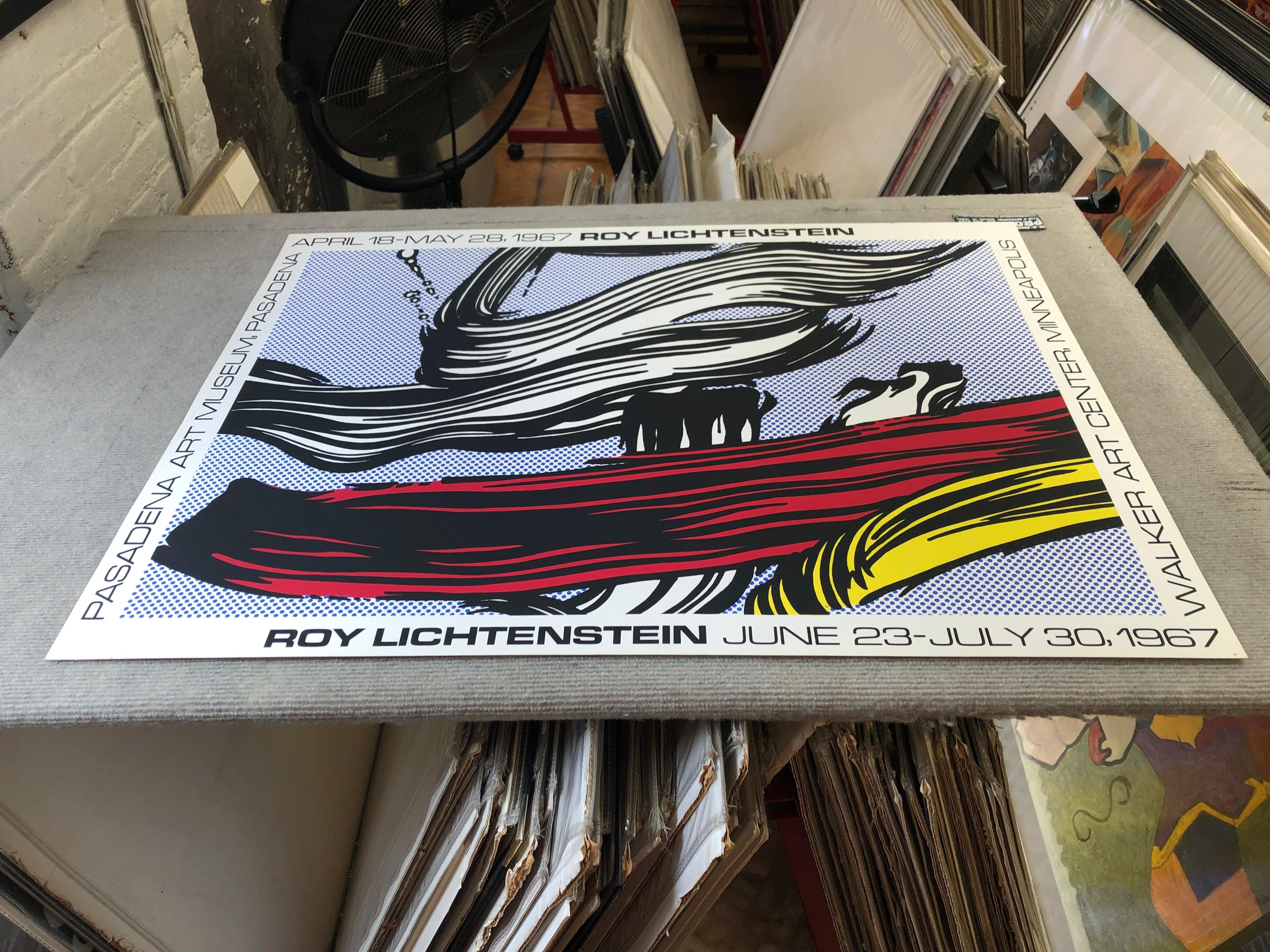 After Roy Lichtenstein-Brushstrokes-Original Poster For Sale 4