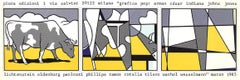 Affiche vintage «ow Going Abstract » de Roy Lichtenstein, 1985