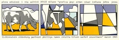 (after) Roy Lichtenstein "Cow Going Abstract" 1985 Vintage Poster