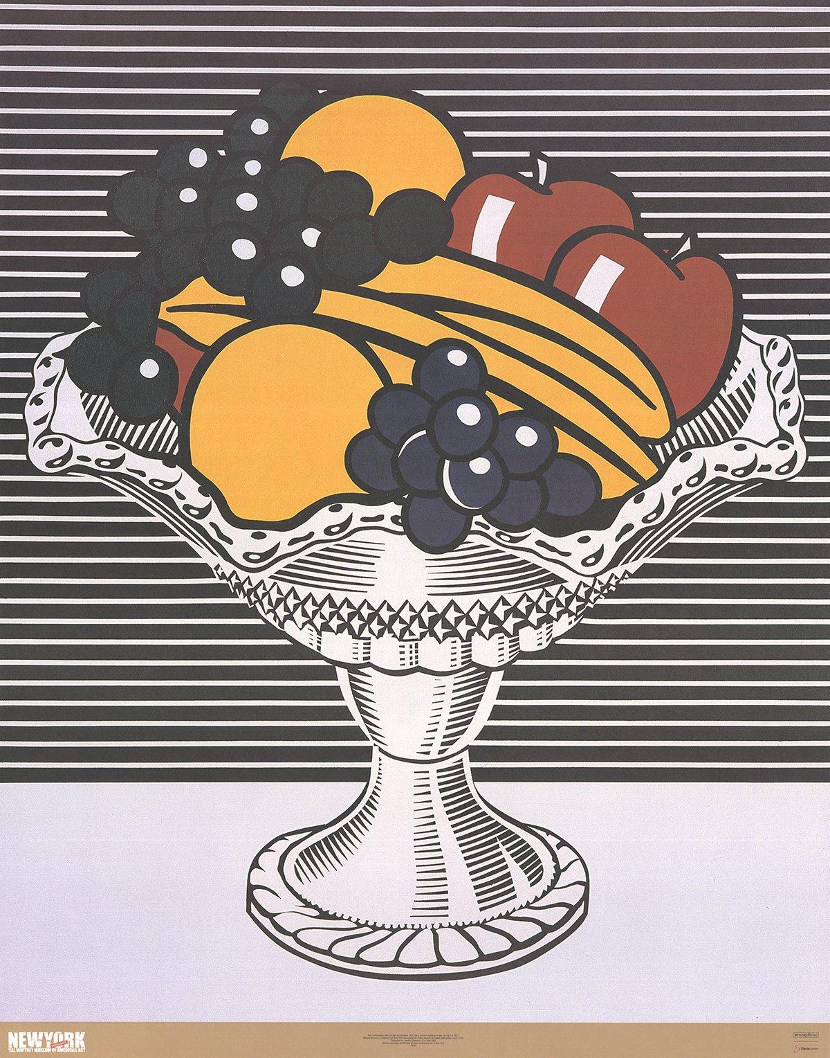 Nach Roy Lichtenstein „Stillleben mit Kristallschale“ 