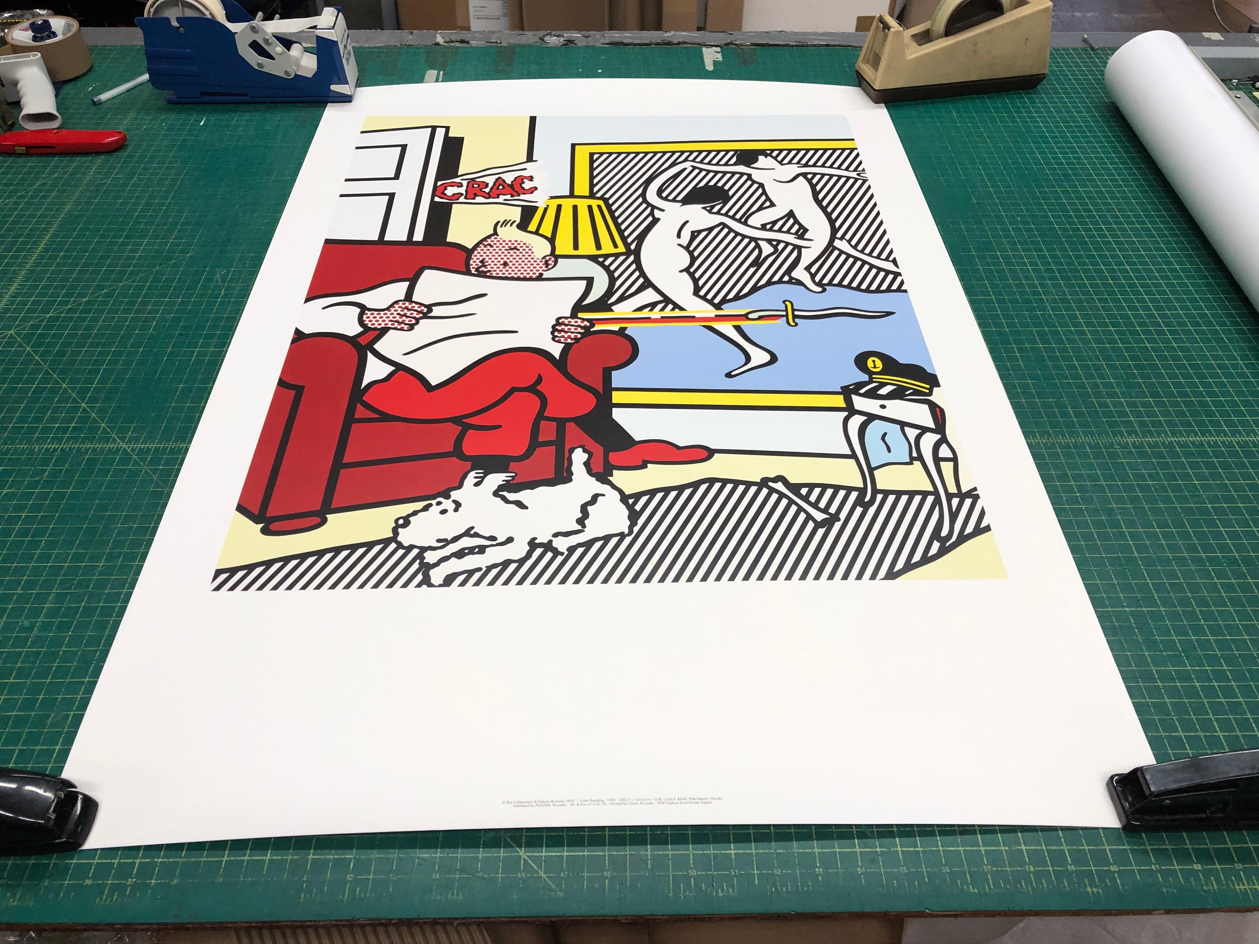 1995 Tintin Reading FIRST EDITION - Pop Art Print by Roy Lichtenstein
