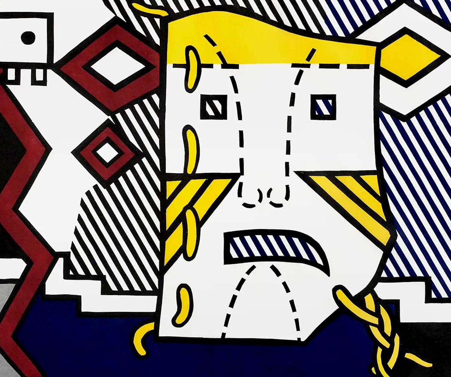 Serigrafia 'Tema indiano americano V', 1980 - Print di Roy Lichtenstein