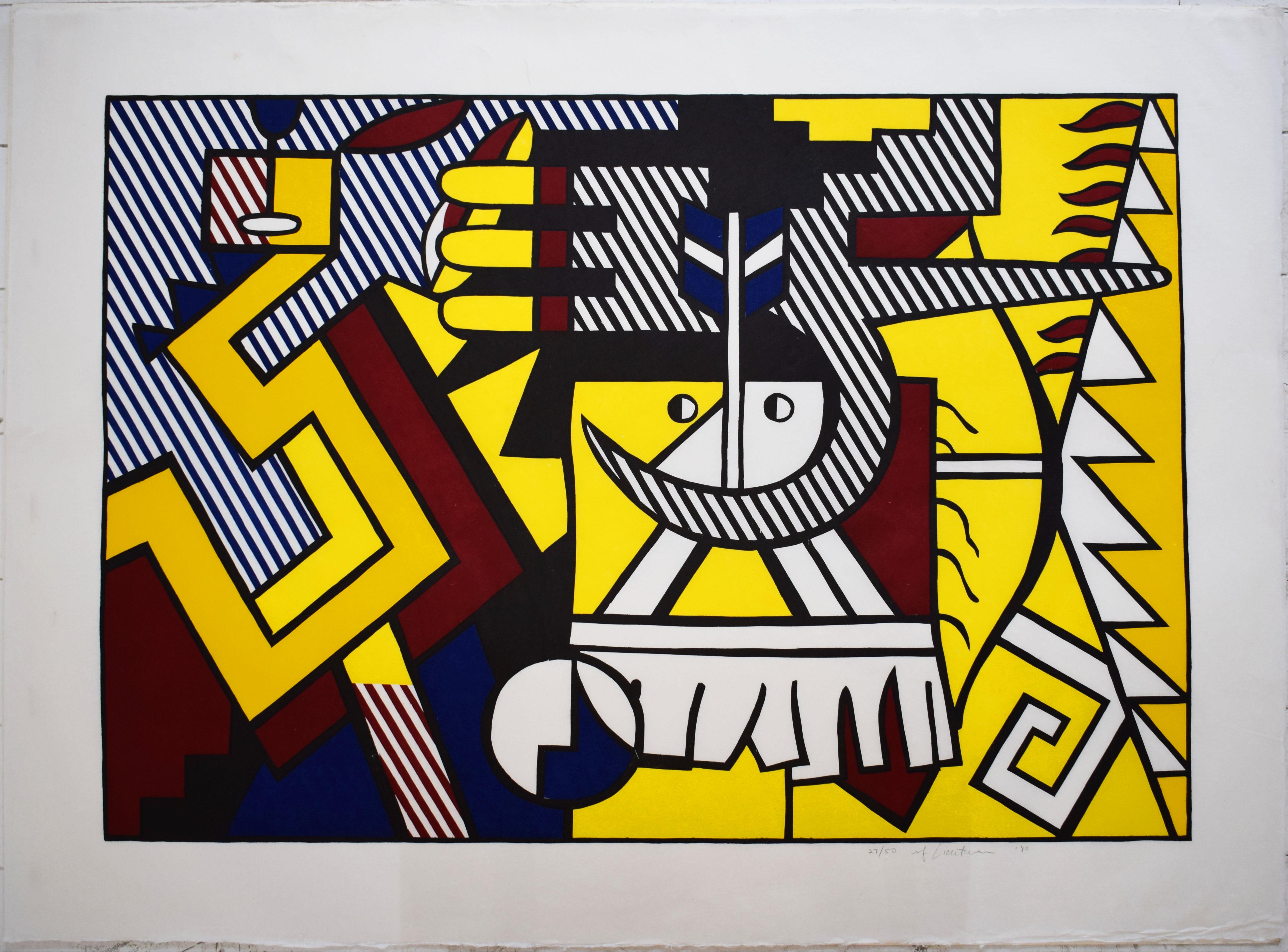 Amerikanisch-indisches Thema VI, aus: American Indian Theme -  Indigene Pop-Art  – Print von Roy Lichtenstein