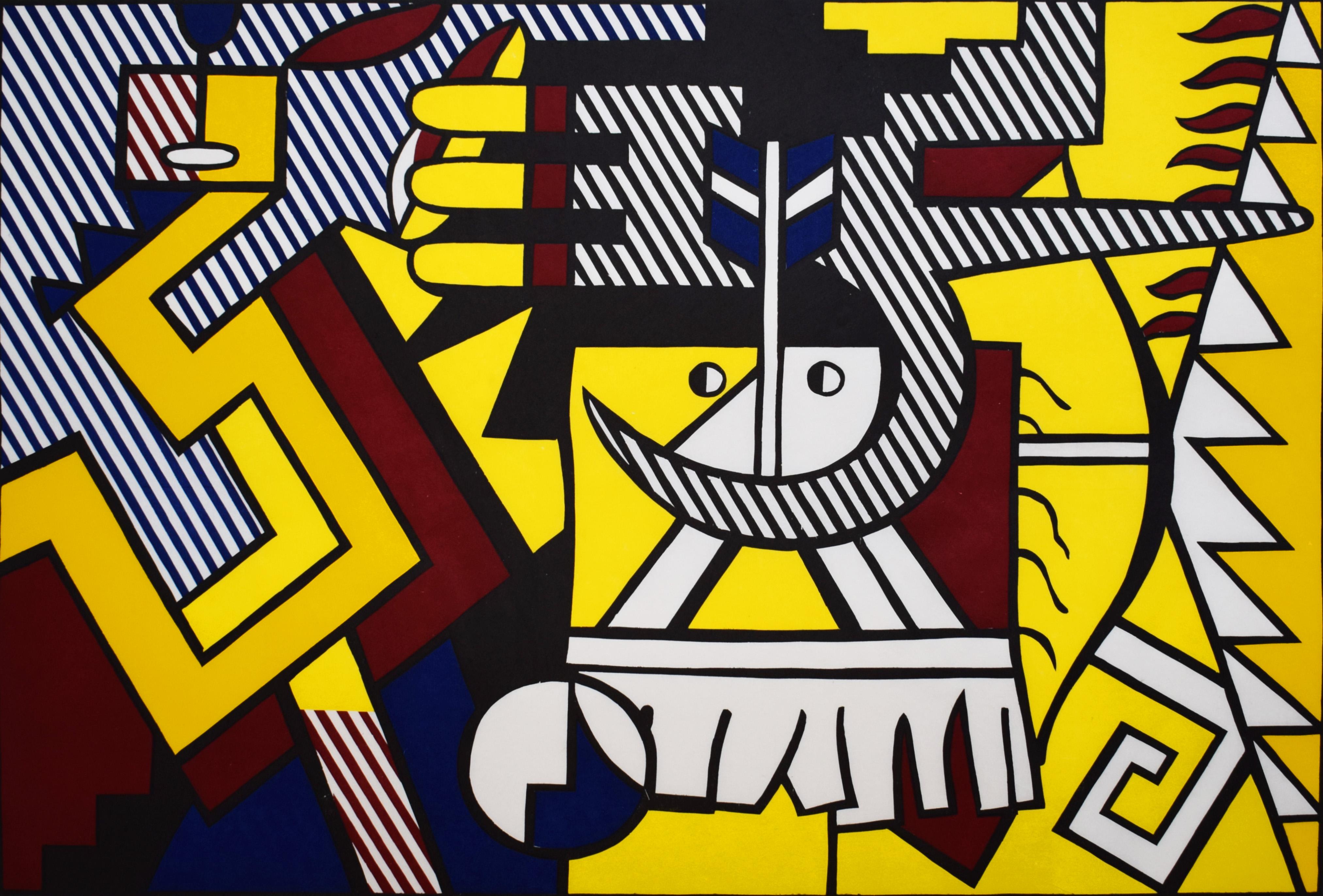 Roy Lichtenstein Abstract Print – Amerikanisch-indisches Thema VI, aus: American Indian Theme -  Indigene Pop-Art 