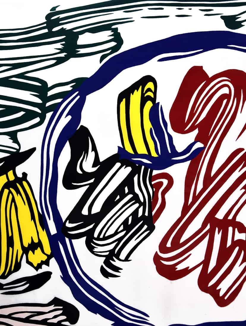 Roy Lichtenstein Apple and Lemon, 1983 est un excellent exemple des dernières œuvres de l'artiste. Lichtenstein a largement abandonné ses célèbres bandes dessinées pour des œuvres plus abstraites. Cette œuvre présente des coups de pinceau gestuels