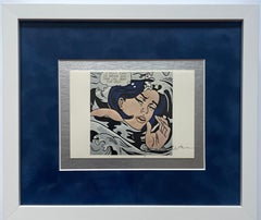 Art Card: Roy Lichtenstein - Drowning Girl, 1963 Hand Signed postcard provenance