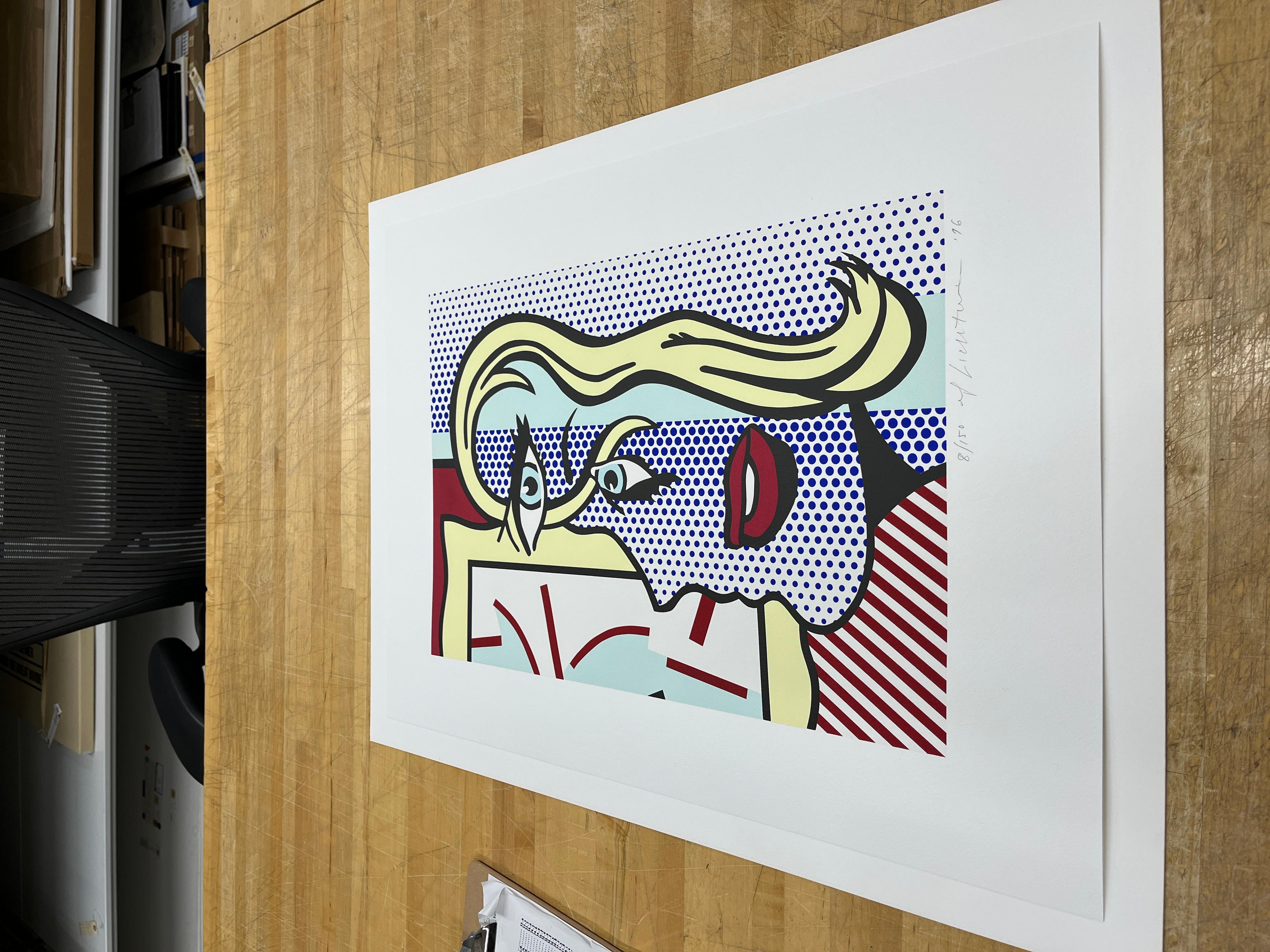 Kunstkritiker (Weiß), Figurative Print, von Roy Lichtenstein