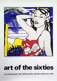 Vintage Art of the Sixties (Aloha) Poster (Signed) /// Pop Art Roy Lichtenstein Hawaii 