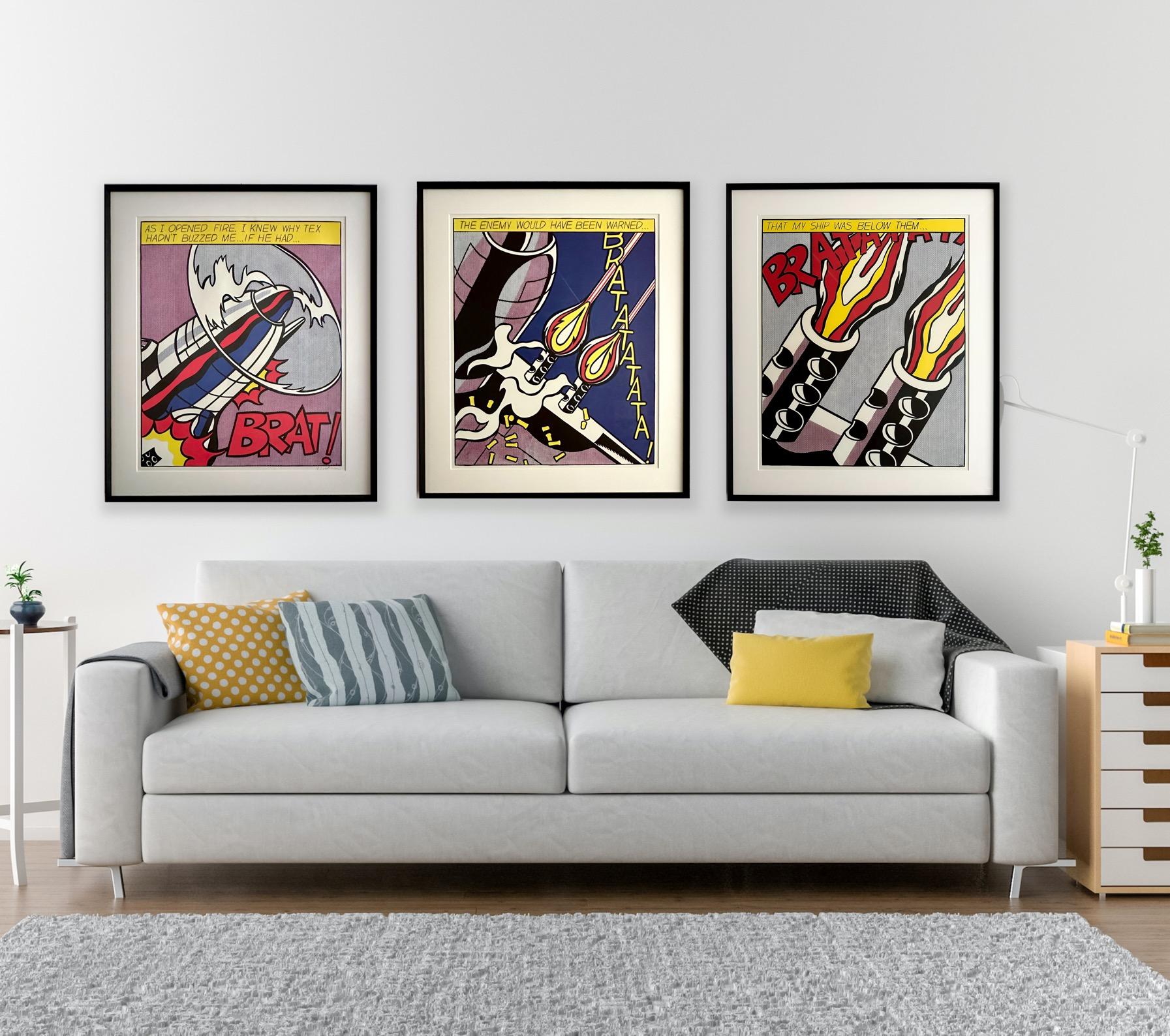 Als ich das Feuer eröffnete – Print von Roy Lichtenstein