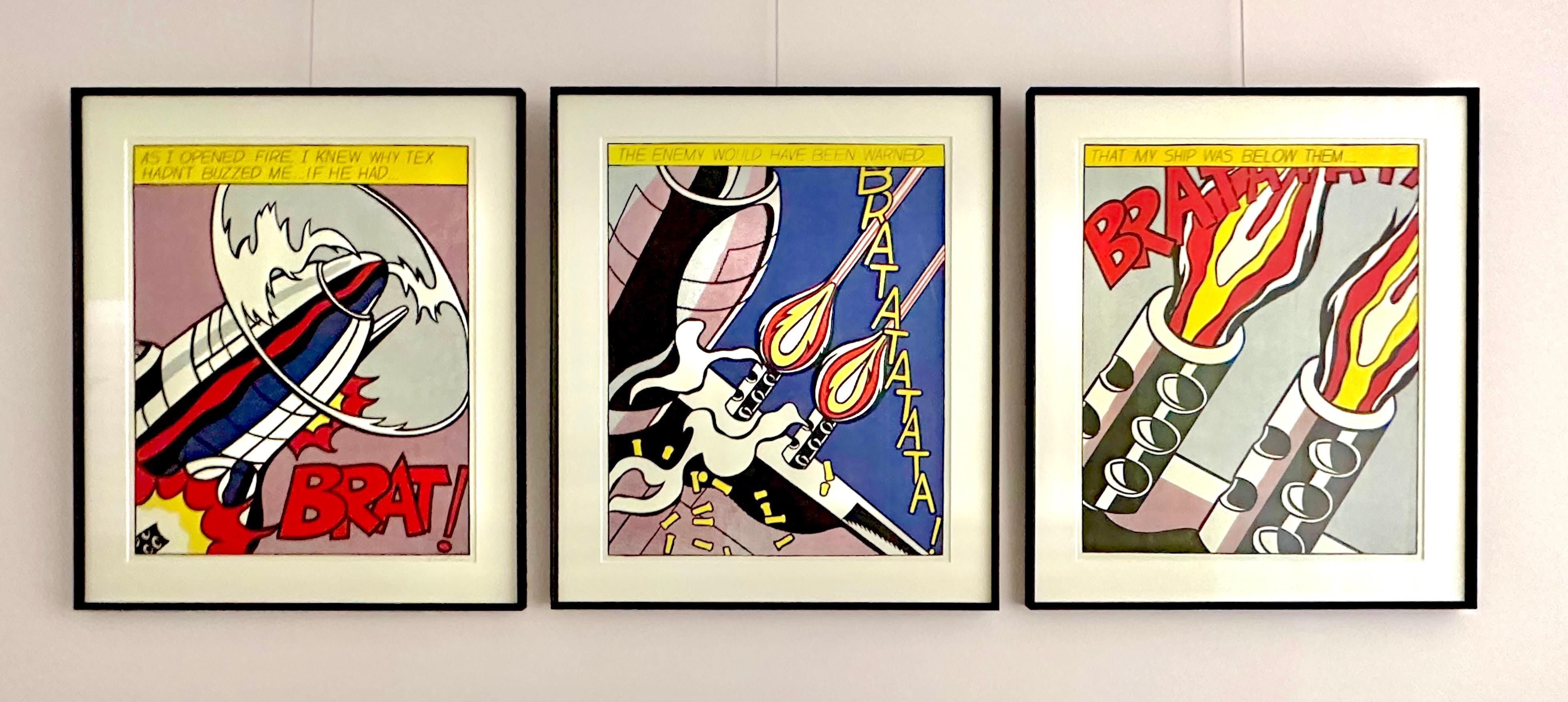 Roy Lichtenstein Figurative Print – Als ich das Feuer eröffnete