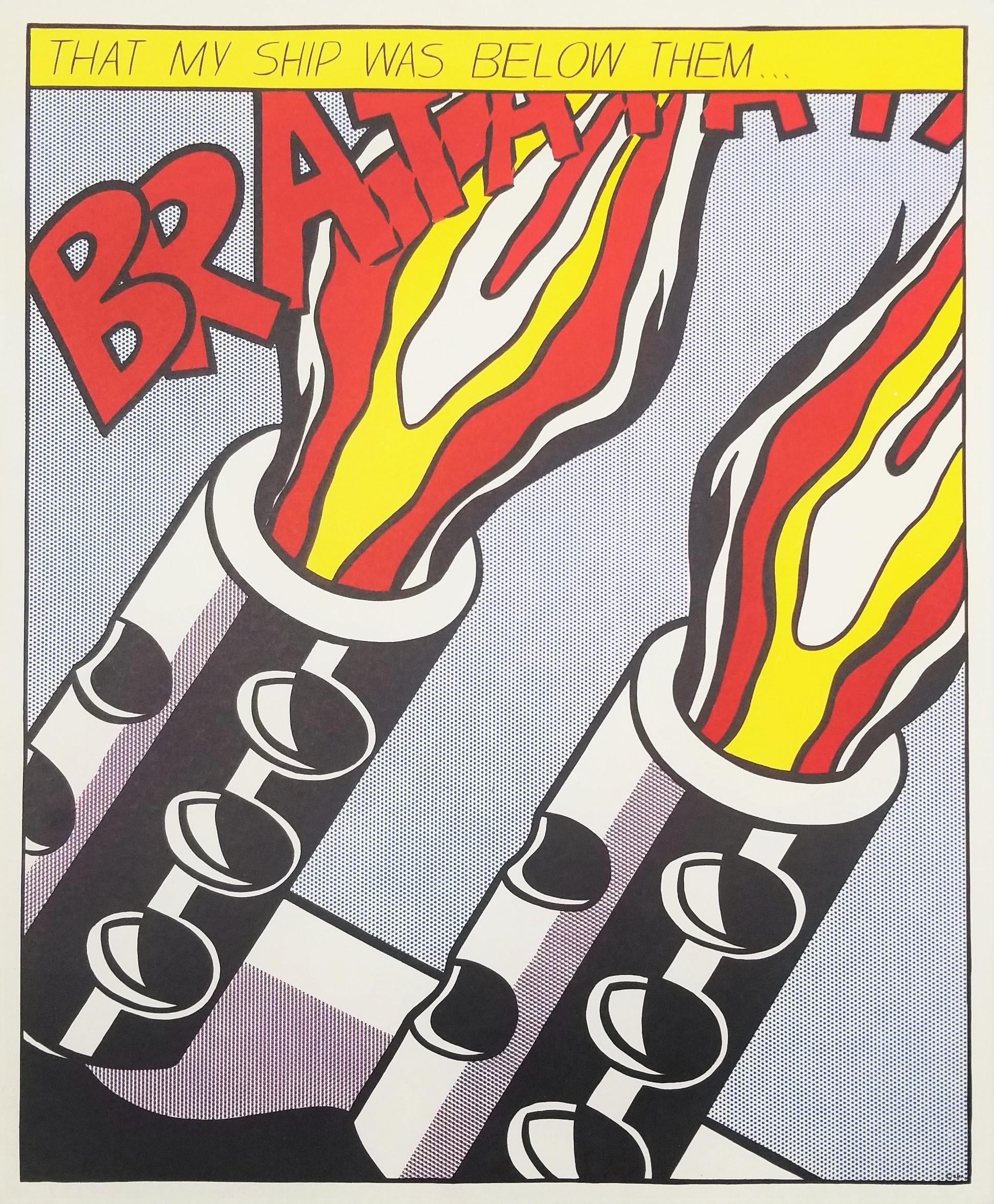 As I Opened Fire Poster (Triptych) (First Edition) /// Pop Art Roy Lichtenstein  For Sale 9